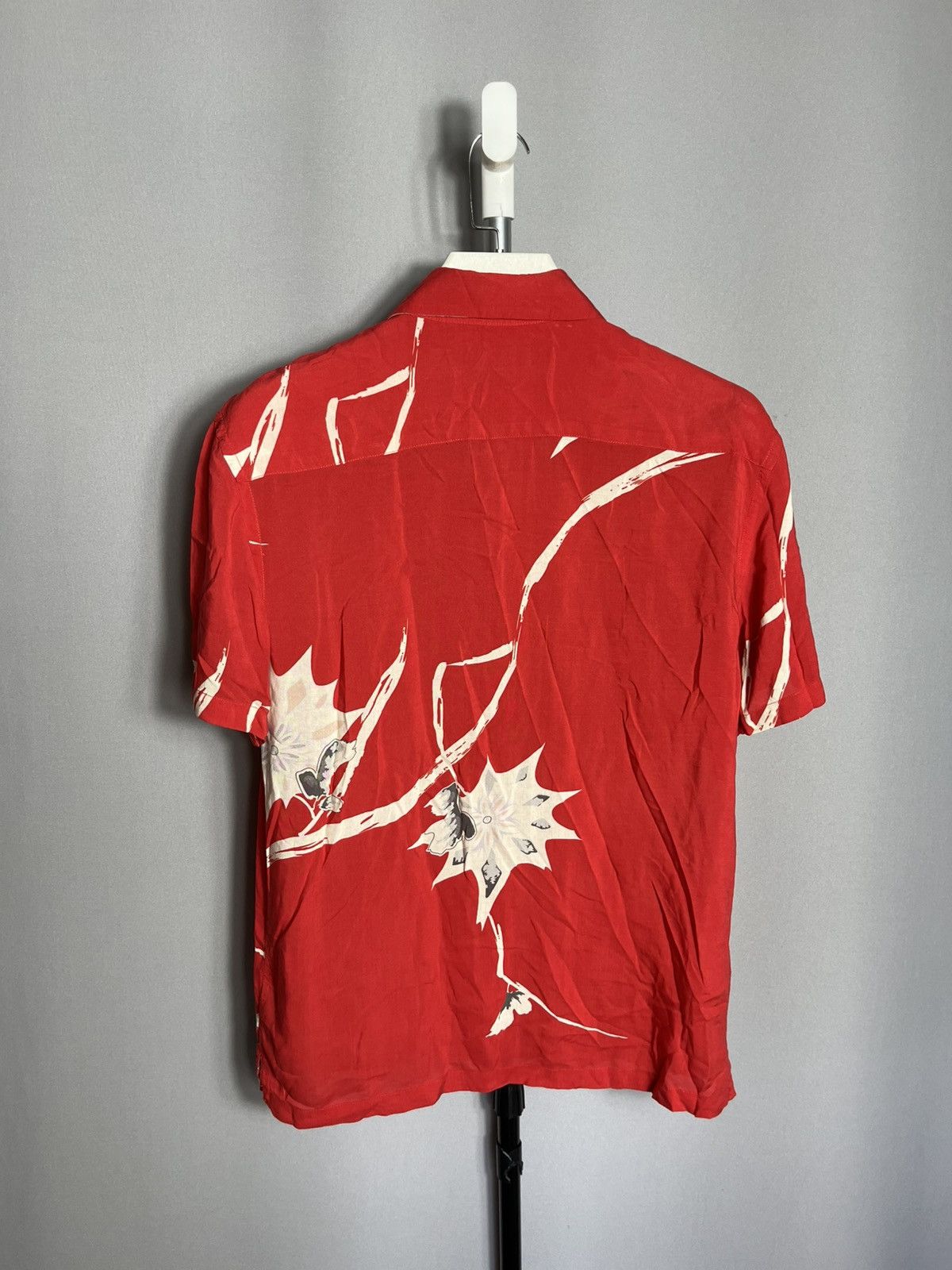 Allsaints Allsaints mokapu red viscose shirt mens lightweight floral Size US S / EU 44-46 / 1 - 8 Thumbnail