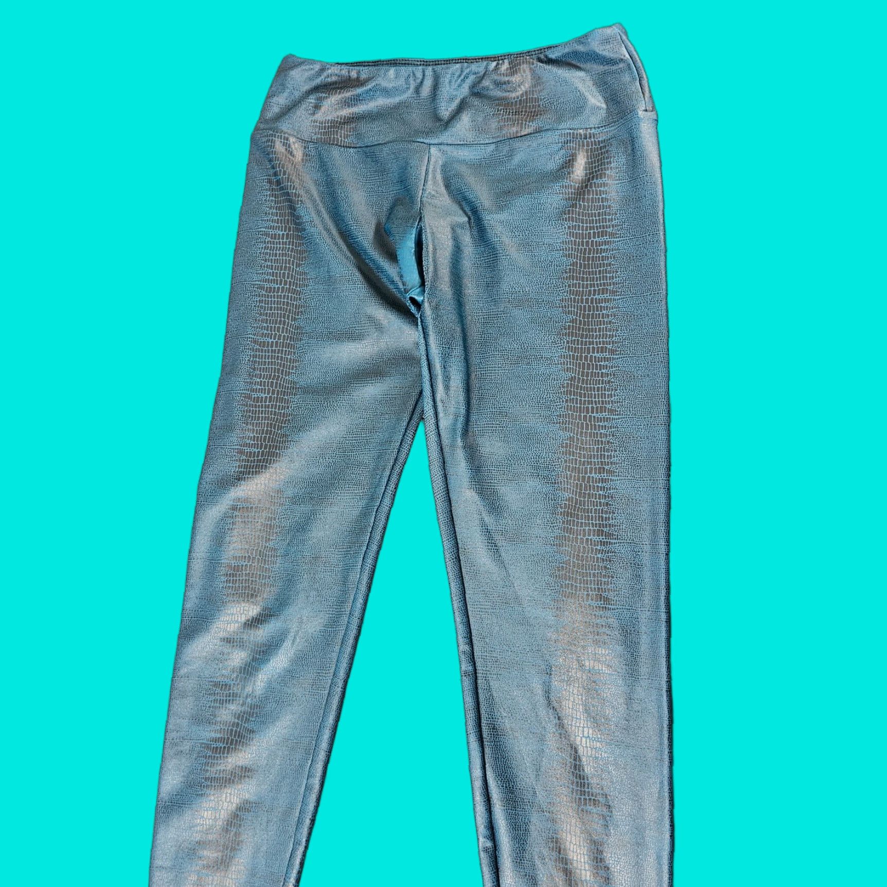 Vintage ONZIE Women's Leggings Athletic Mid Rise Workout Dark Blue Size XS Alligator Size 26" / US 2 / IT 38 - 1 Thumbnail