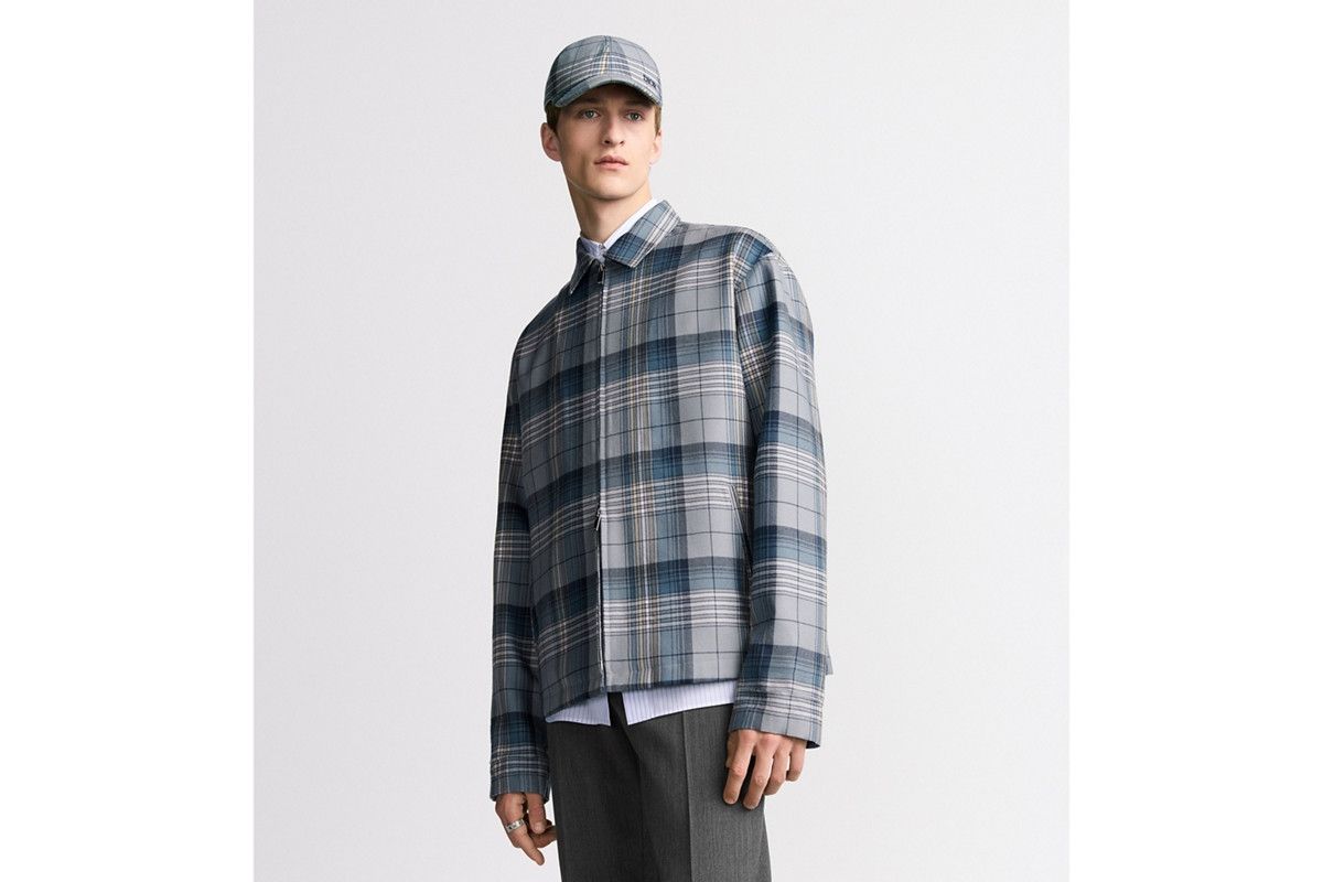 Dior o1bcso1str0326 Checkered Zipped Shirt in Grey Size US XL / EU 56 / 4 - 3 Thumbnail