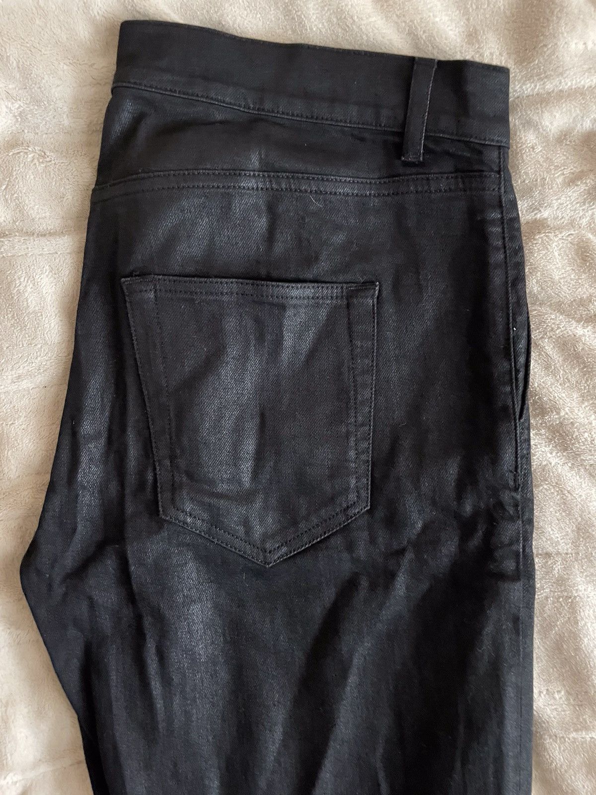 image of Saint Laurent Paris Saint Laurent D02 Waxed Blowout Knee in Black, Men's (Size 32)