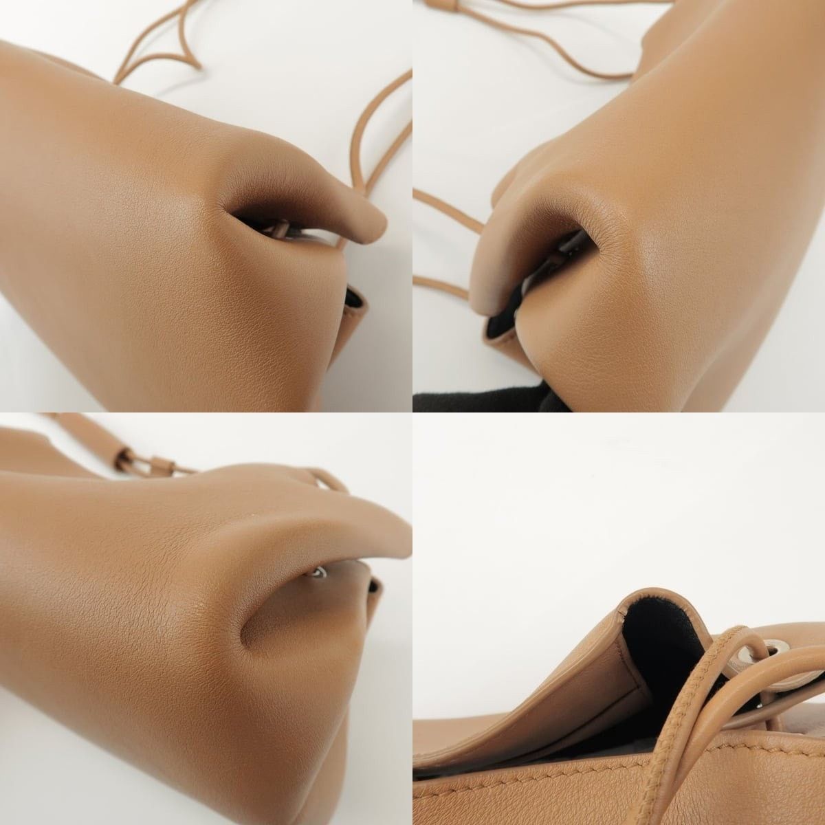 Jil Sander Jil Sander Drawstring Leather Shoulder Bag Tan Size ONE SIZE - 5 Thumbnail