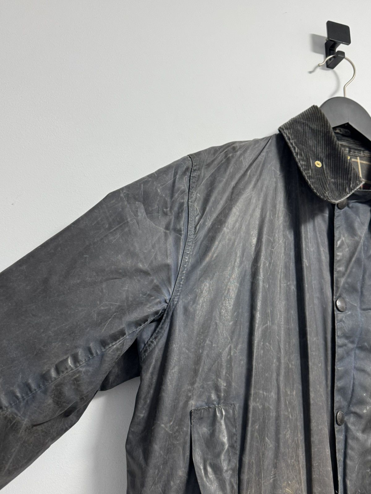 Barbour Barbour Border Wax Jacket Mens C40 102cm Navy Blue Vintage Size US XL / EU 56 / 4 - 5 Thumbnail