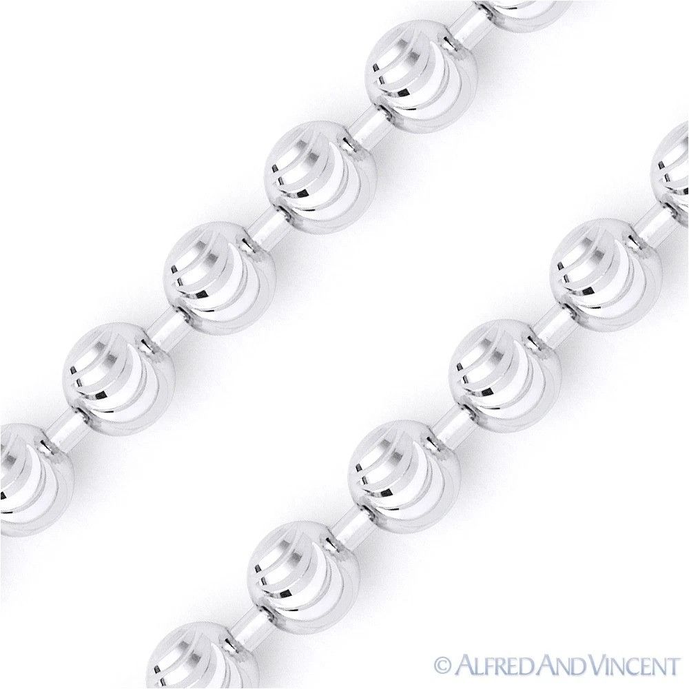 Other 3mm Moon-Cut Ball Bead Link Chain Bracelet Size 7.5" Size ONE SIZE - 2 Thumbnail