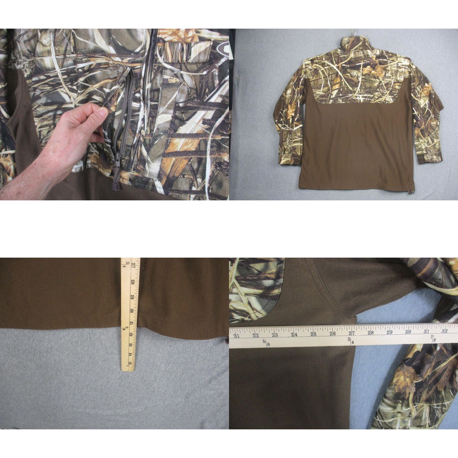 Vintage Drake Waterfowl Systems Jacket Mens 2XL Brown 1/4 Zip Hunting Pullover Windbreaker Camouflage Max-4 HD Size US XXL / EU 58 / 5 - 8 Thumbnail