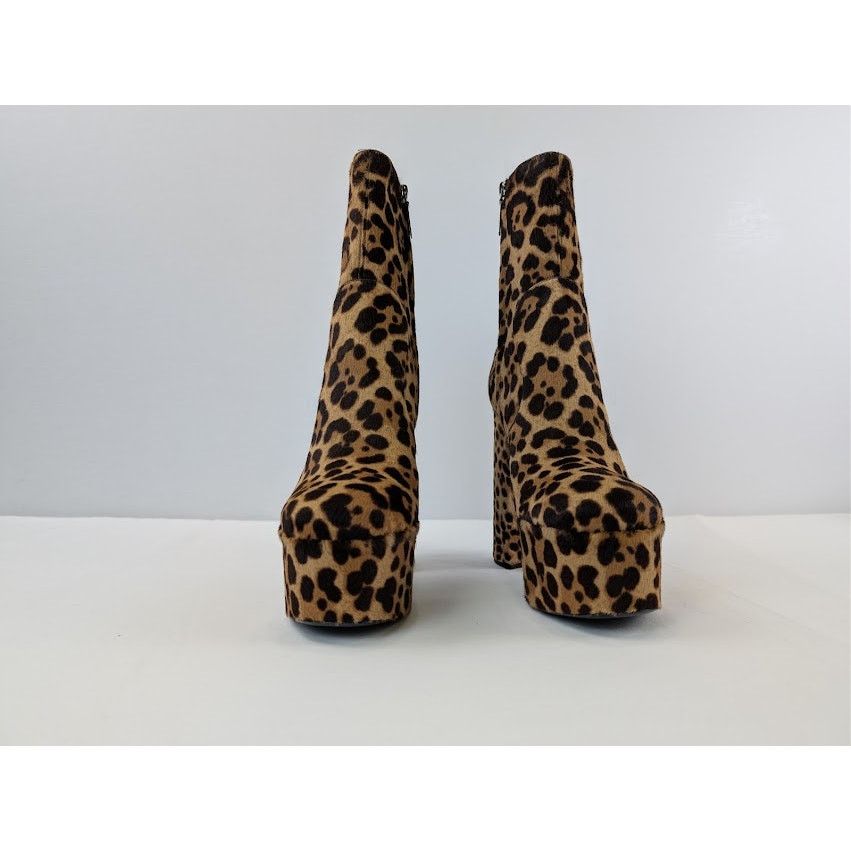 Saint Laurent Paris o1rshd1 Billy Pony Boots in Brown Leopard Size US 10 / IT 40 - 9 Thumbnail