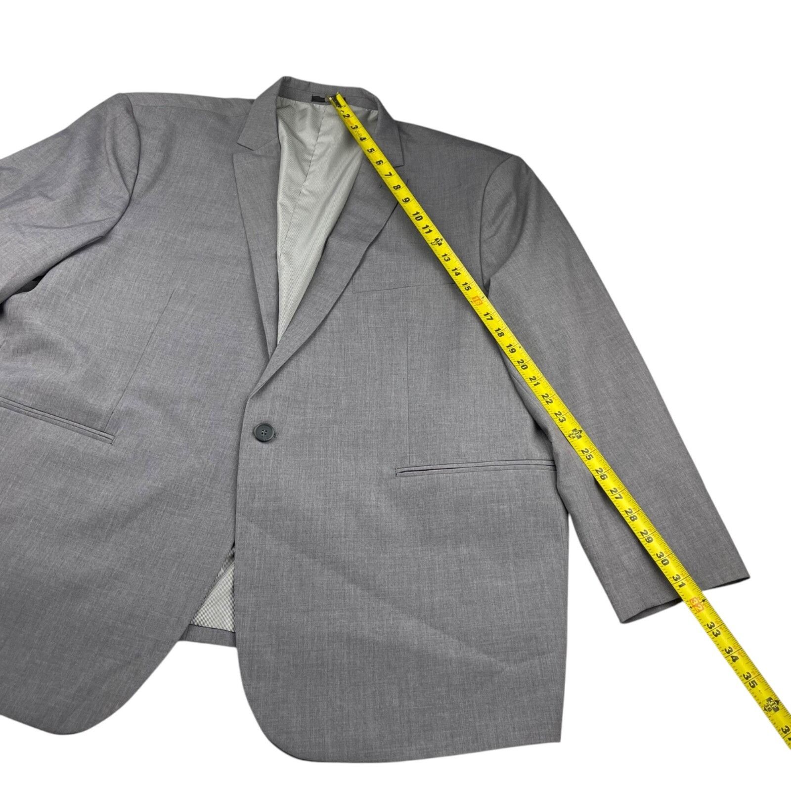 Other Hockerty Men's Bespoke 100% Wool One-Button Suit Gray • 54R Size 54R - 7 Thumbnail