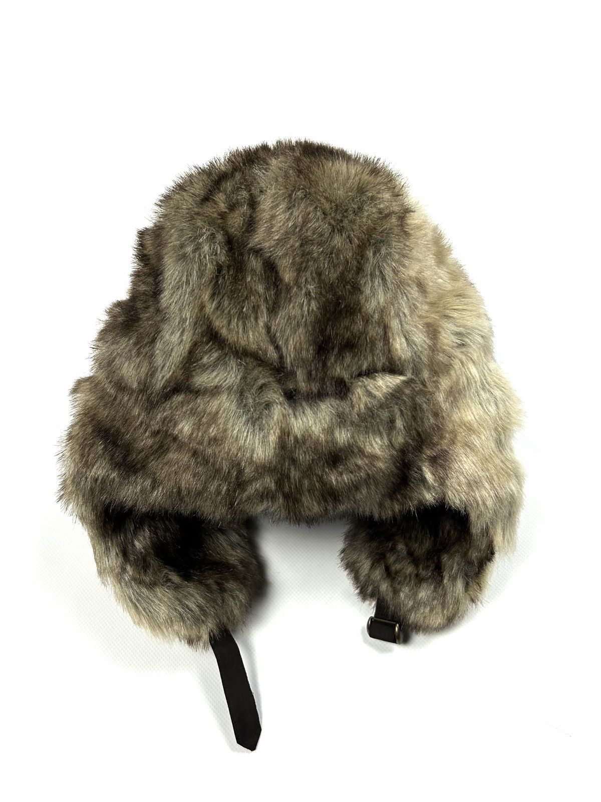 Japanese Brand Vintage Y2K Fuzzy Faux Fur Ushanka Trapper Hat Brown Japan Size ONE SIZE - 7 Thumbnail