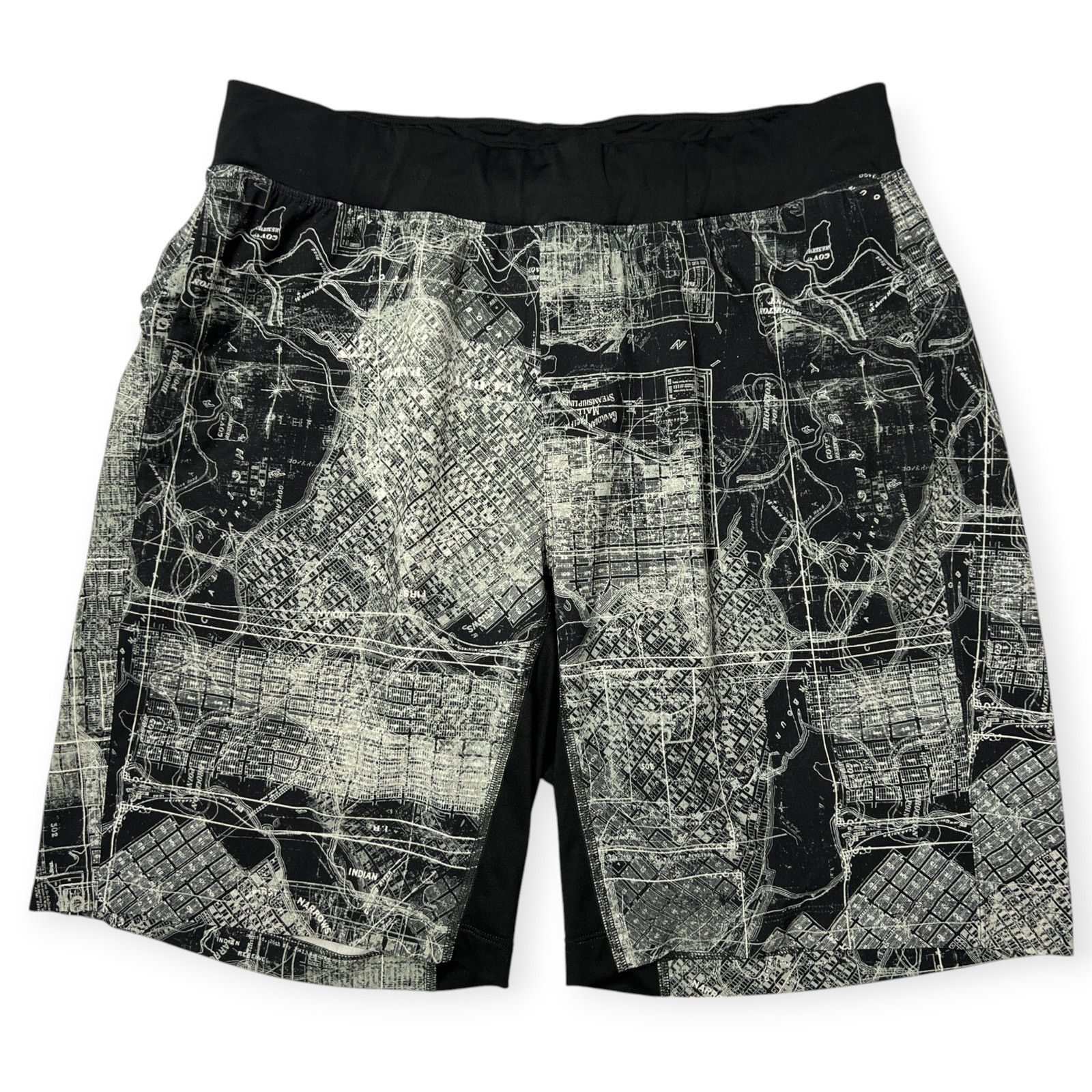 Lululemon Lululemon T.H.E. Short 9" SeaWheeze Black White Liner L Size US 31 - 1 Thumbnail