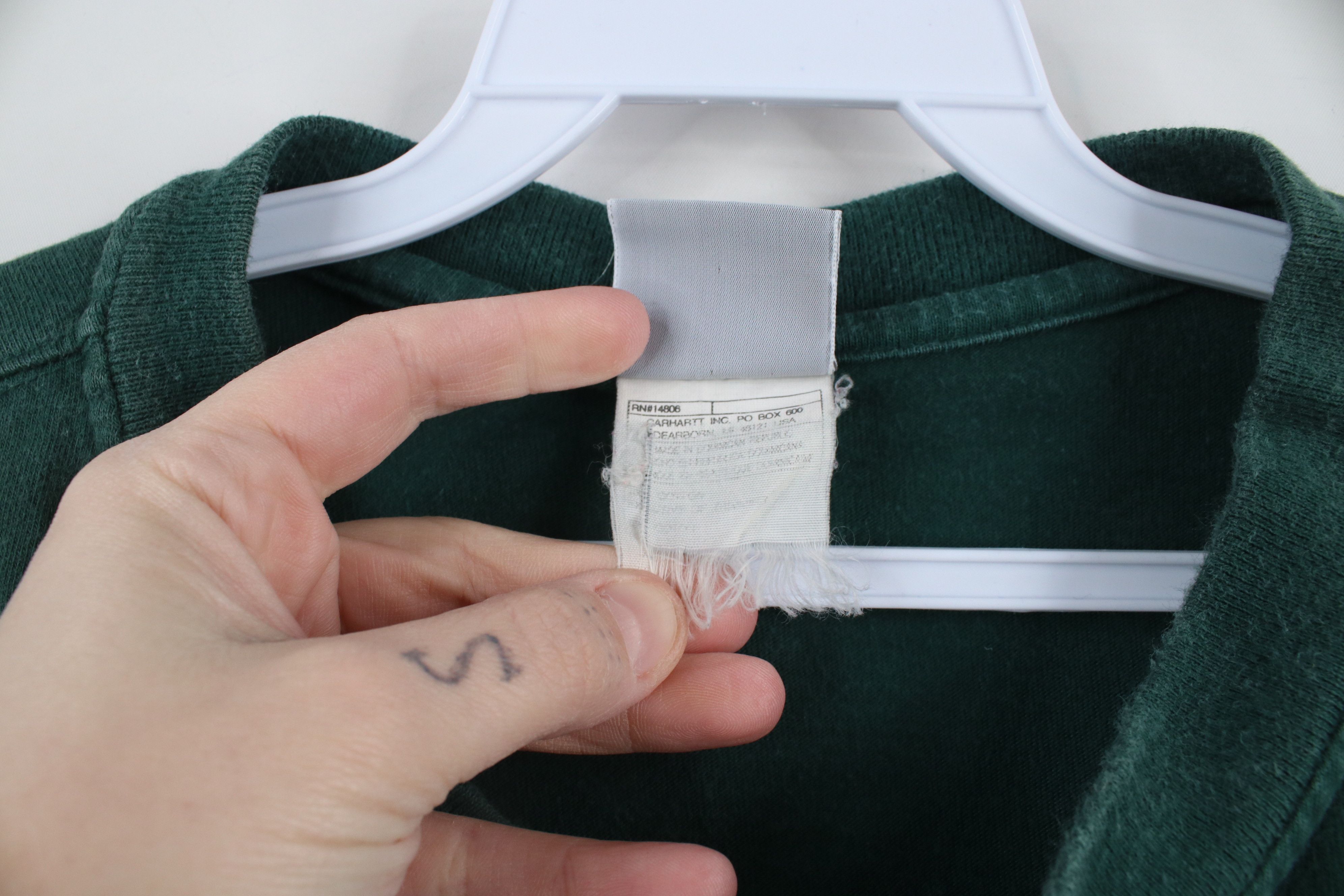 Carhartt × Vintage Vintage 90s Carhartt Spell Out Heavyweight Henley T-Shirt Size US XXL / EU 58 / 5 - 9 Thumbnail