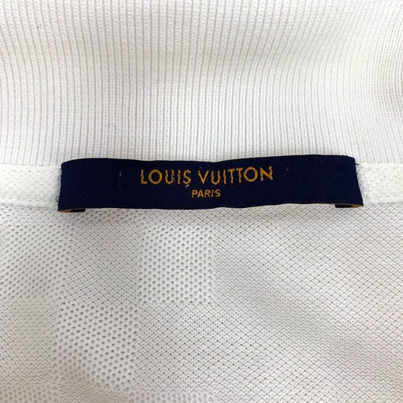 Louis Vuitton Louis Vuitton 22 White Checkerboard Cotton Lapel Polo Shir Size US L / EU 52-54 / 3 - 5 Thumbnail