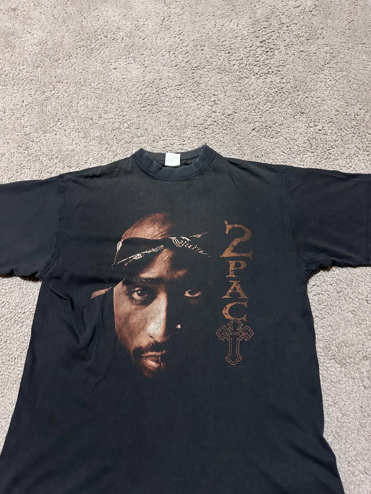 Band Tees RARE VINTAGE 1998 2Pac BG T-Shirt L Exodus Tupac Shakur Size US L / EU 52-54 / 3 - 3 Thumbnail