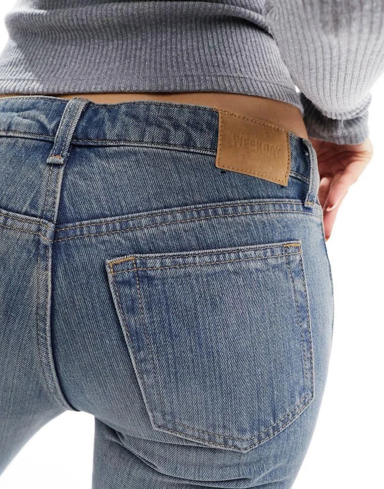 Asos ASOS Weekday nova low waist slim bootcut jeans tribe blue Size 31" - 4 Thumbnail