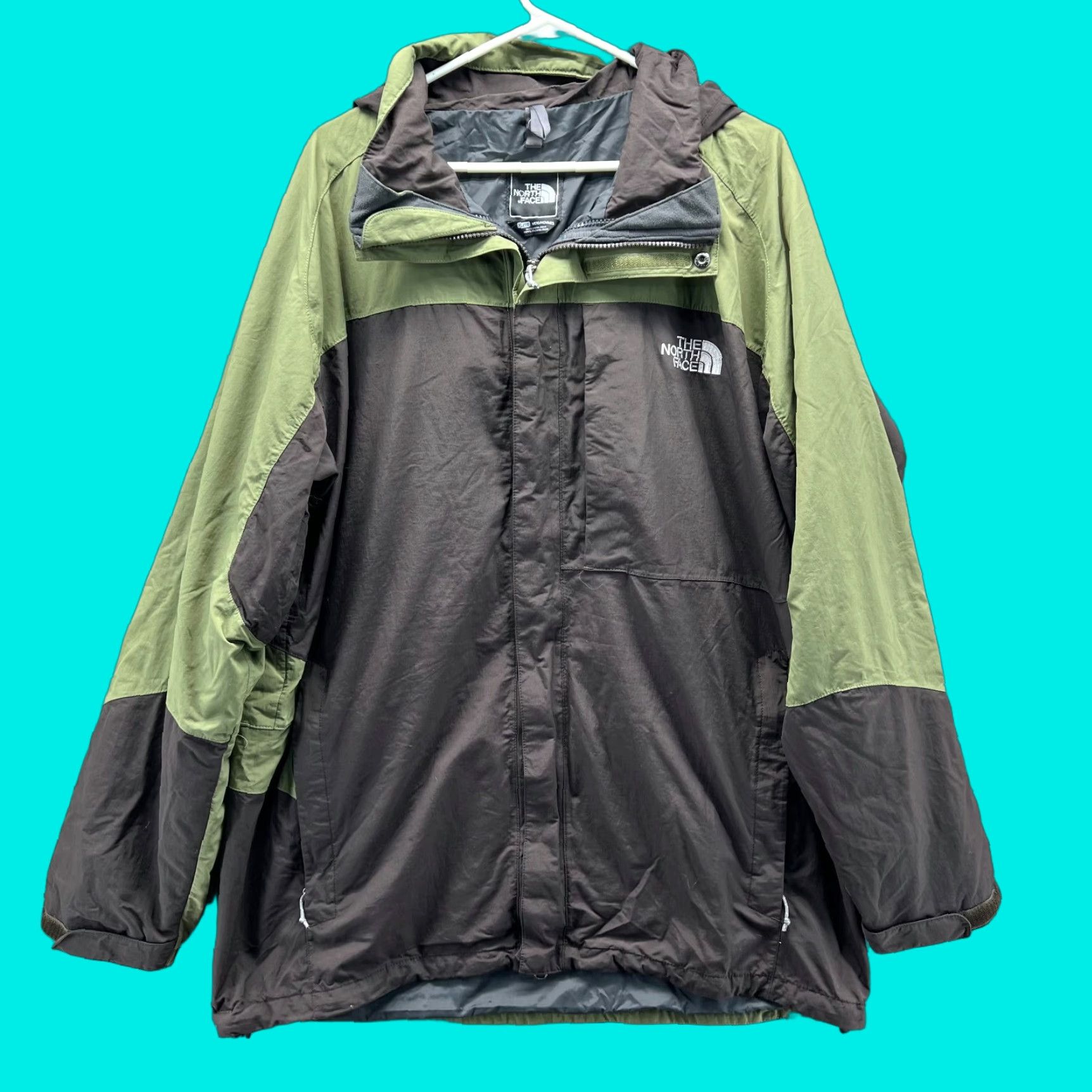 The North Face The North Face Jacket Mens XL Green Windbreaker Hooded Full Zip Hyvent Size US XL / EU 56 / 4 - 1 Thumbnail
