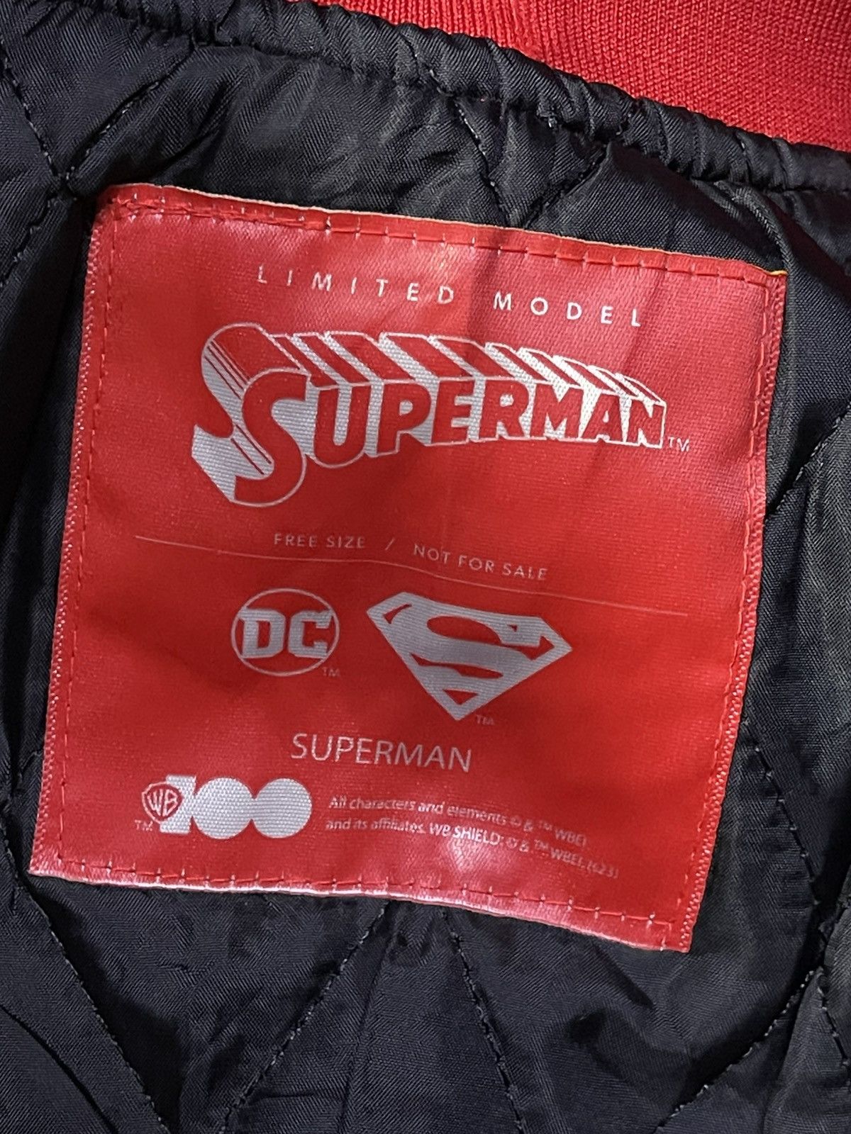 DC × Japanese Brand × Warner Bros Limited Model 100 Year Warner Bros Superman DC Jacket Size US L / EU 52-54 / 3 - 4 Thumbnail