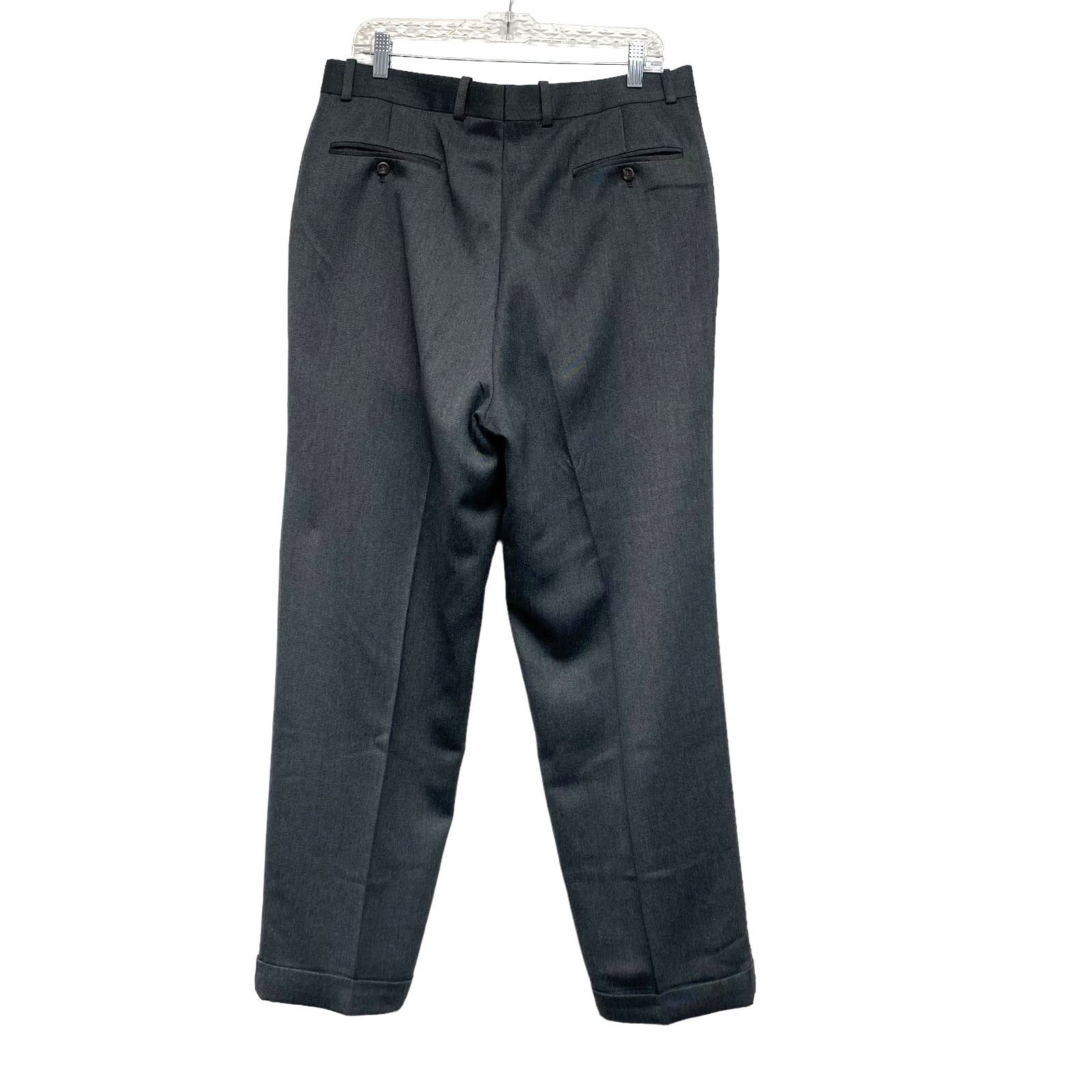 Vintage Vintage Zignoni Grey Pleat Front Trousers Pants Size 36R - 4 Thumbnail