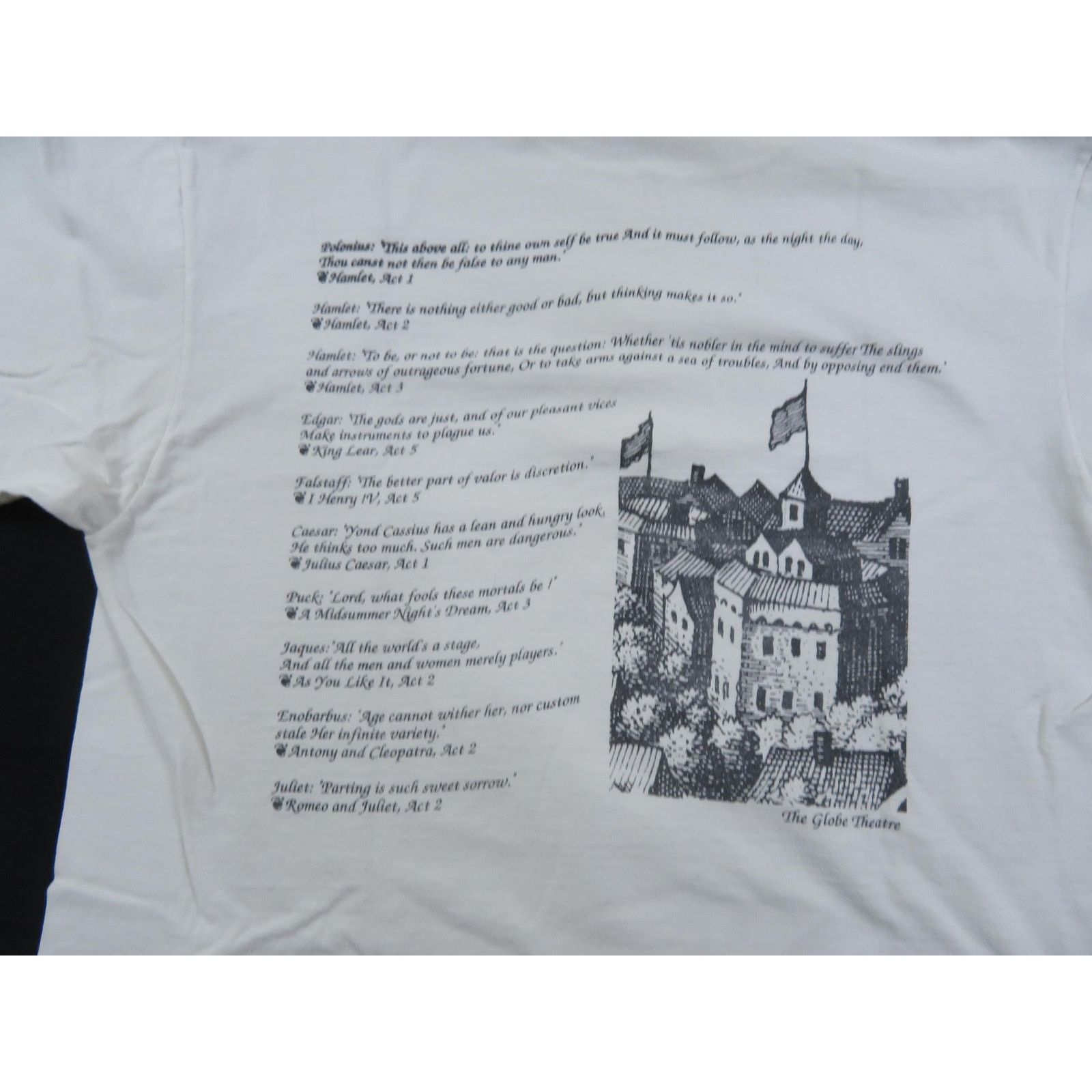 Other William Shakespeare Globe Theatre Double Sided T-shirt Sz L Size US L / EU 52-54 / 3 - 4 Thumbnail
