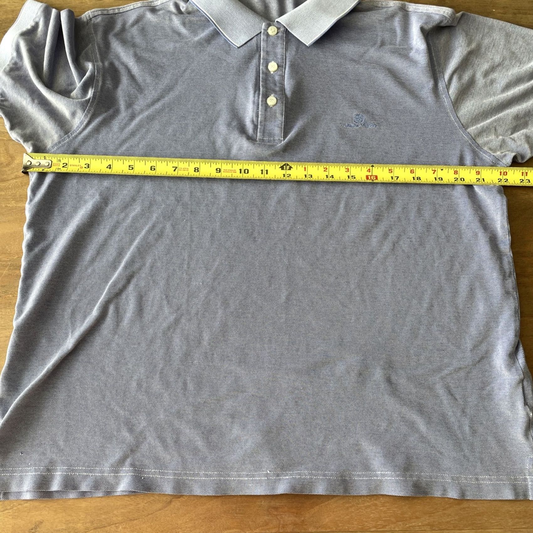St. John St. John Polo Shirt Women Blue Knit Polo Size 52 Cotton Silk Flax Blend Short Sleeve Designer Classic Luxury Size 38" / US 16 / IT 52 - 6 Thumbnail