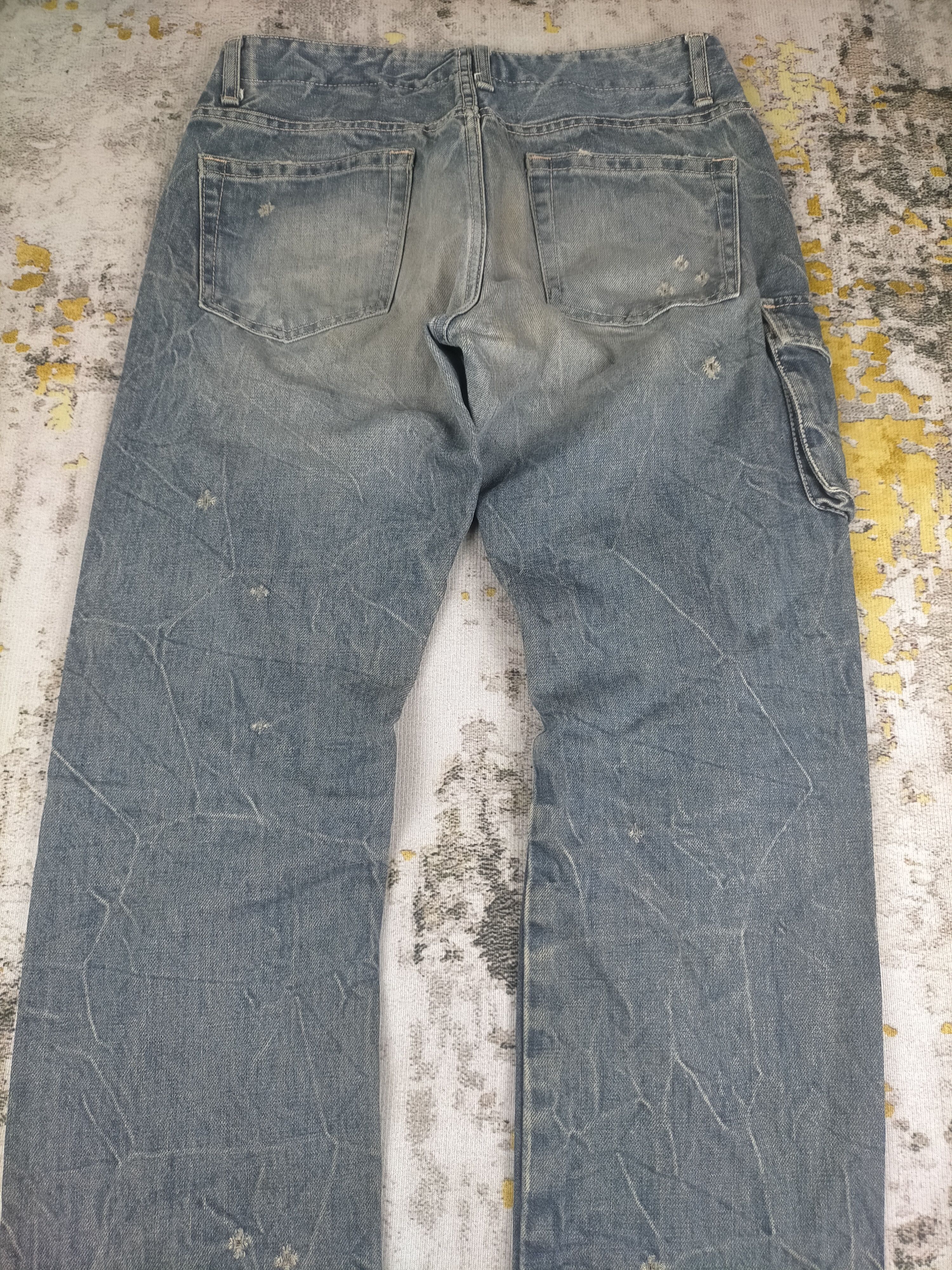 Blue Blue Japan 🔥 Vintage Blue Blue Japan Sick Distressed Jeans Size US 29 - 8 Thumbnail