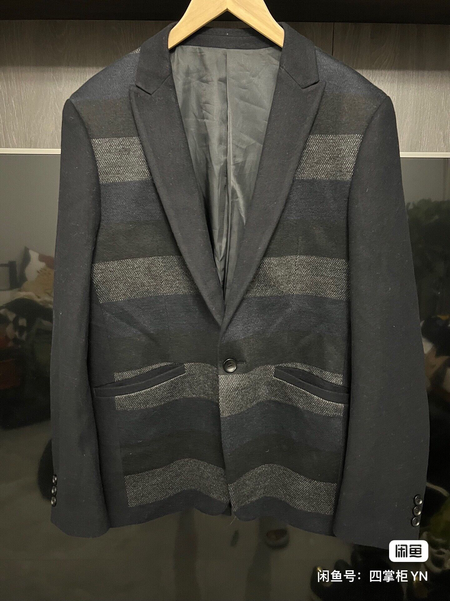 Lanvin Lanvin Runway Three-Color Wool Blazer Size US L / EU 52-54 / 3 - 1 Thumbnail