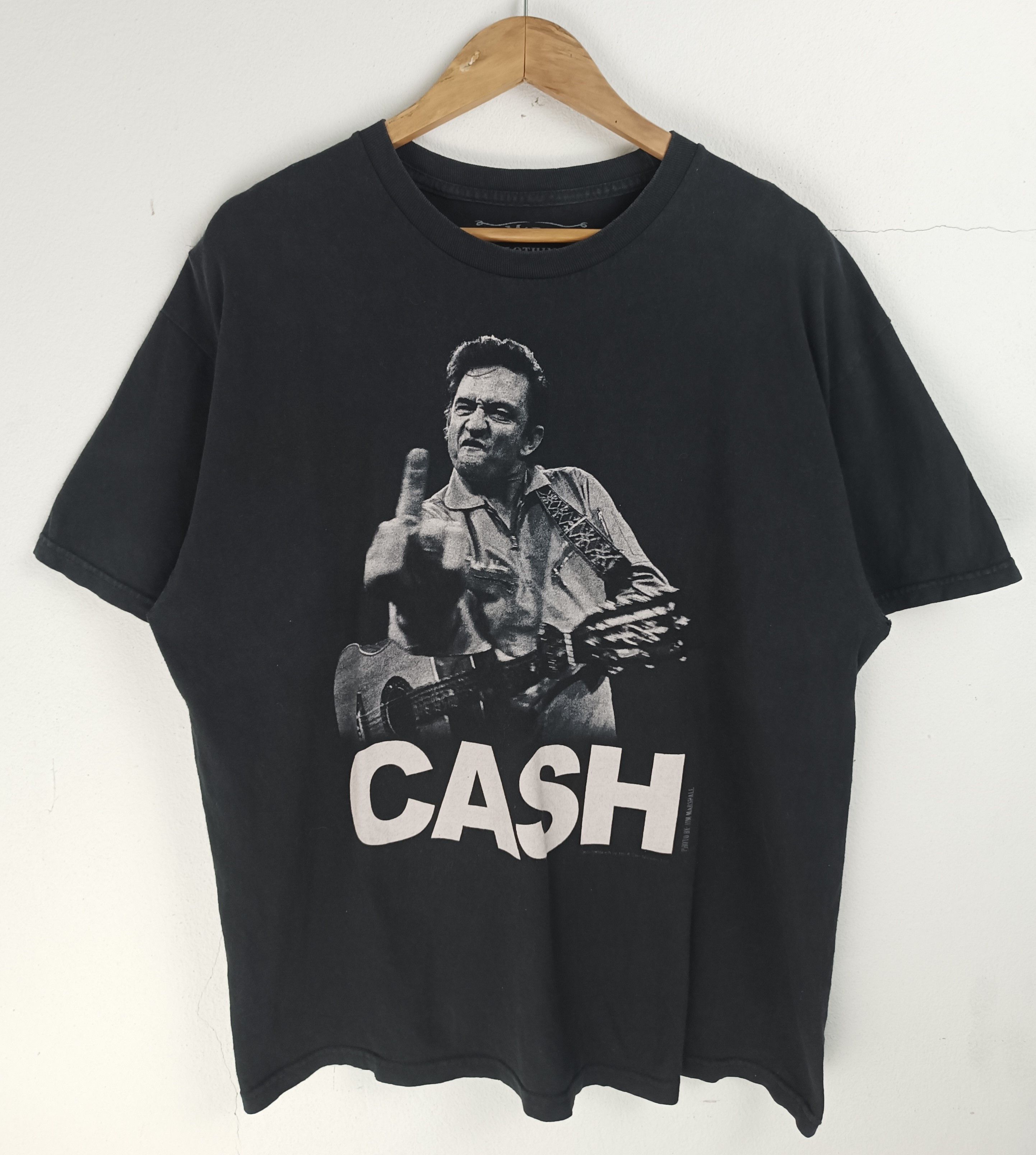 Vintage VINTAGE JOHNNY CASH CLASSIC MIDDLE FINGER TEE dylan neil ant Size US XL / EU 56 / 4 - 3 Thumbnail