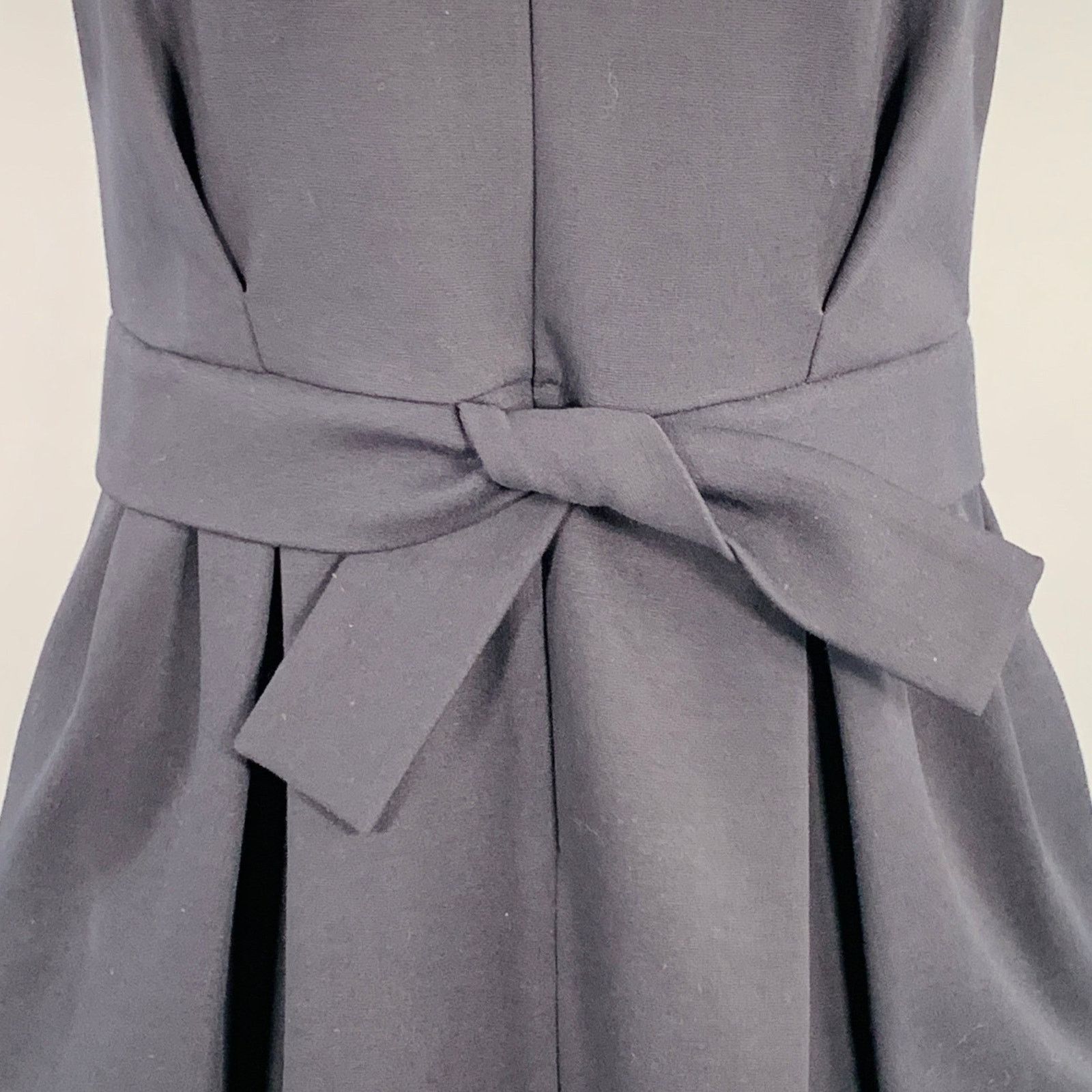 Armani Collezioni Size 4 Navy Viscose Blend Pleated Zip Up Dress Size S / US 4 / IT 40 - 2 Thumbnail