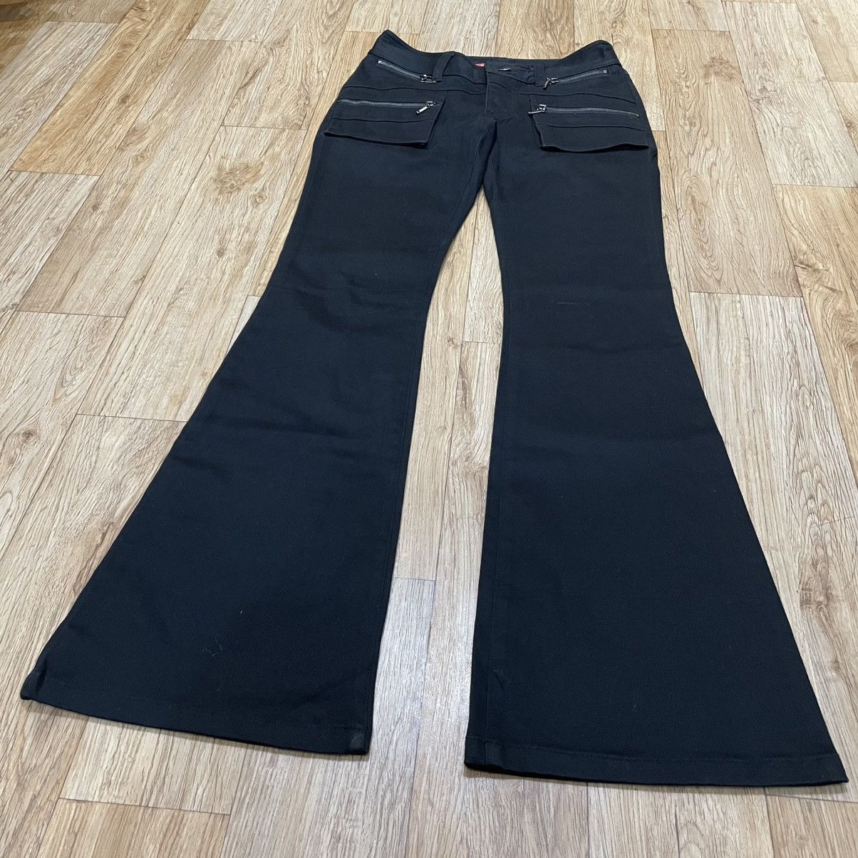 Japanese Brand Japanese Pavarotti Bolan Boot Cut Flared Black Denim Size 26" / US 2 / IT 38 - 2 Thumbnail