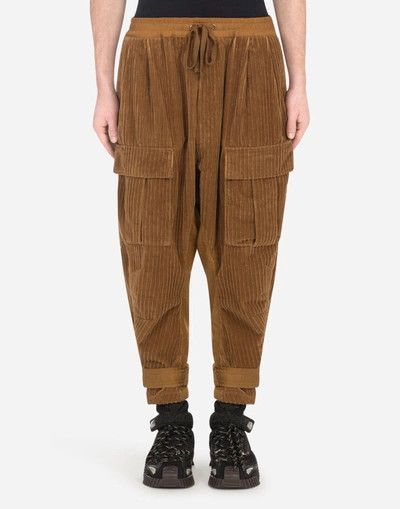 Dolce & Gabbana o1y0125 Cargo Velvet Pant in Brown Size US 28 / EU 44 - 2 Thumbnail