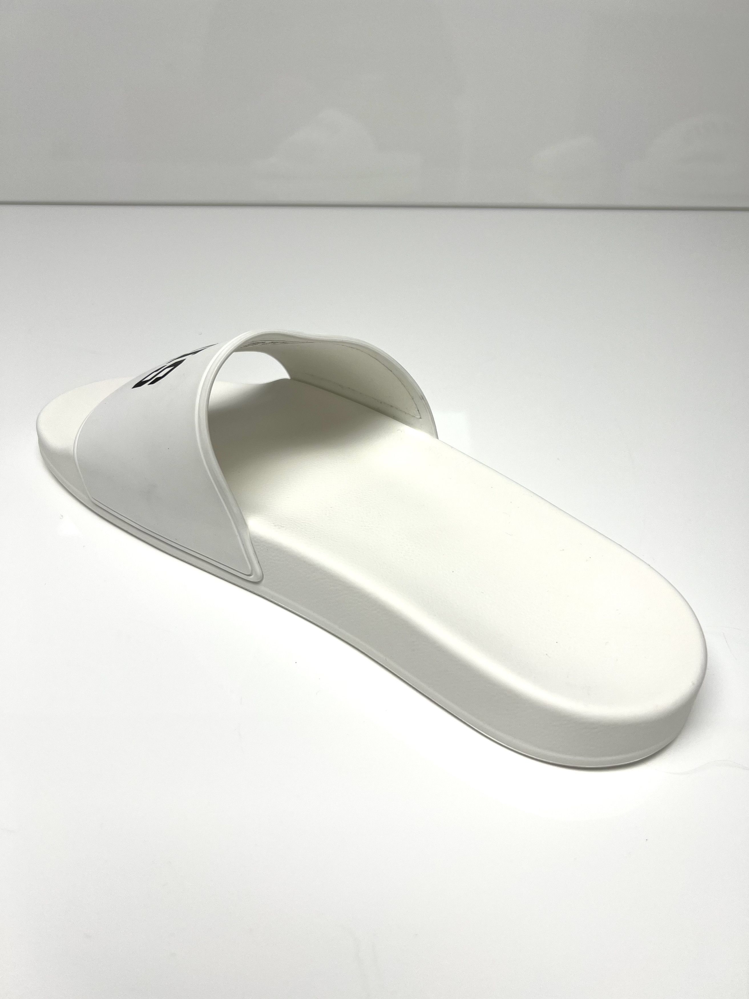 Balenciaga NEW, BALENCIAGA W/ LOGO DESIGN MENS RUBBER SLIDES Size US 12 / EU 45 - 6 Thumbnail
