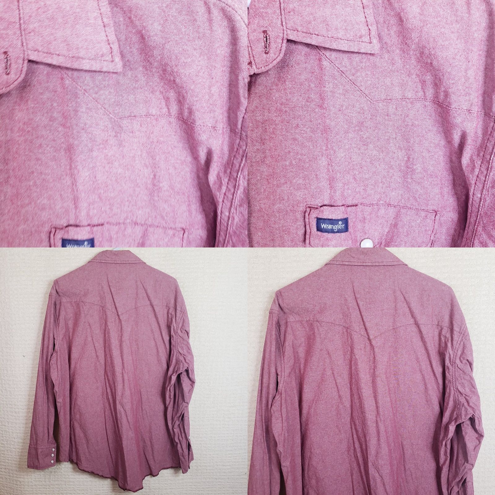 Wrangler Wrangler Western Pearl Snap Shirt Men's XXL 2XL Red Button Up Collared Long Sleeve Casual Workwear Size US XXL / EU 58 / 5 - 8 Thumbnail