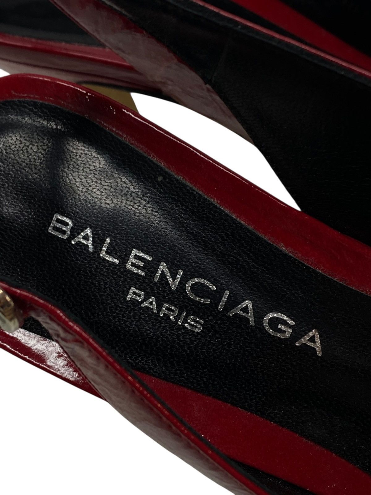 Balenciaga 🔥 BALENCIAGA RED HEELS Y2K CUTOUT SLINGBACK DIVA ENERGY Size US 4 / IT 34 - 11 Thumbnail