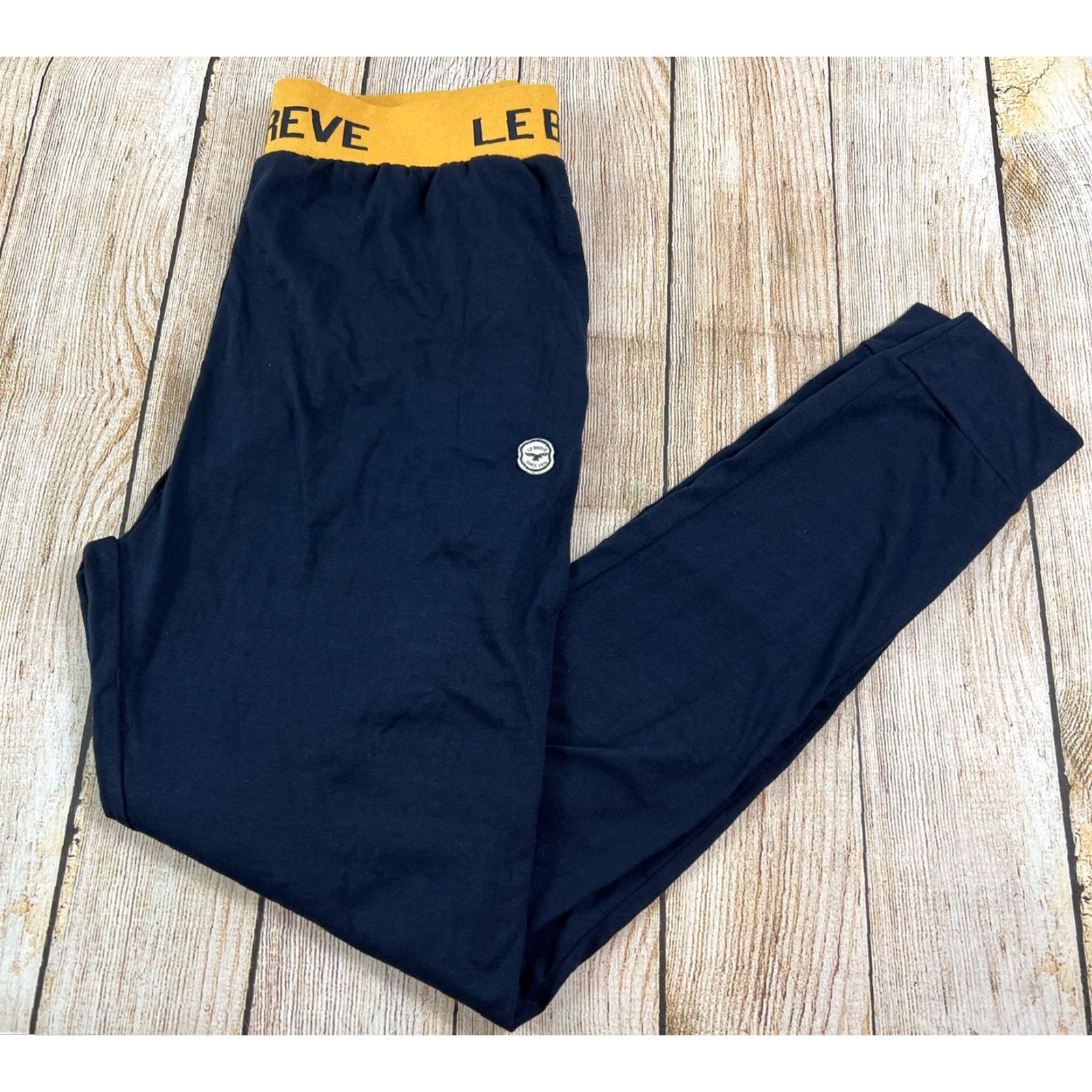 Vintage NWT Le Breve Joggers Lounge Sweatpants Pockets Men Blue Size L Size US 33 - 2 Thumbnail