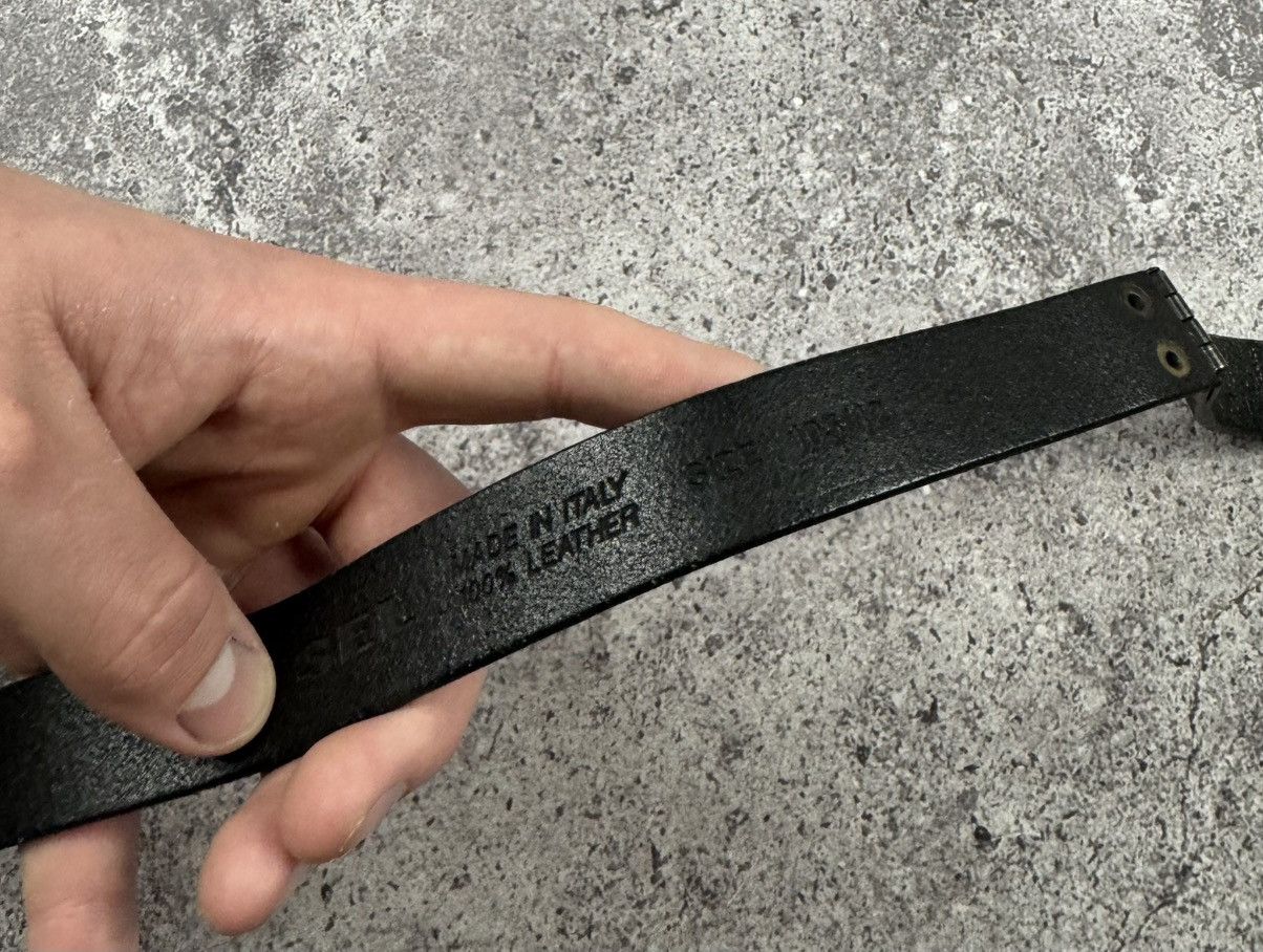 Diesel 00’S NUMBER NINE STYLE DIESEL PUNK HEAD Y2K LEATHER BELT Size ONE SIZE - 17 Thumbnail