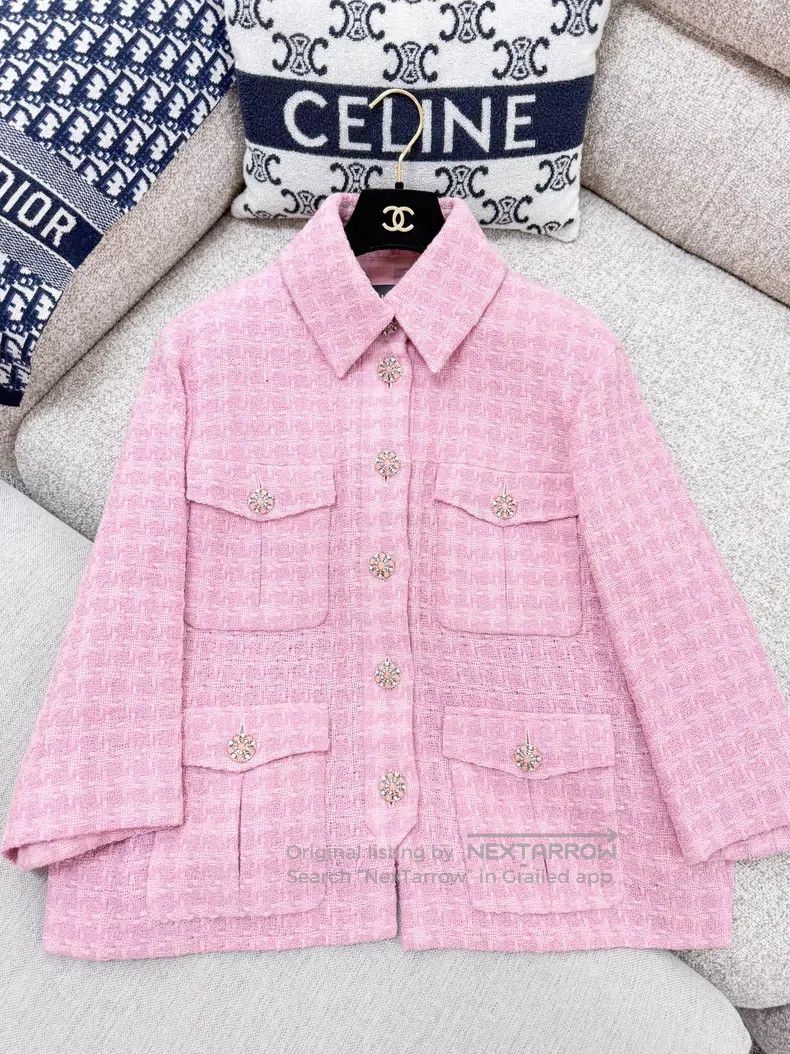 Chanel Chanel Gem buckle four-pocket tweed long-sleeved jacket Size XS / US 0-2 / IT 36-38 - 4 Thumbnail