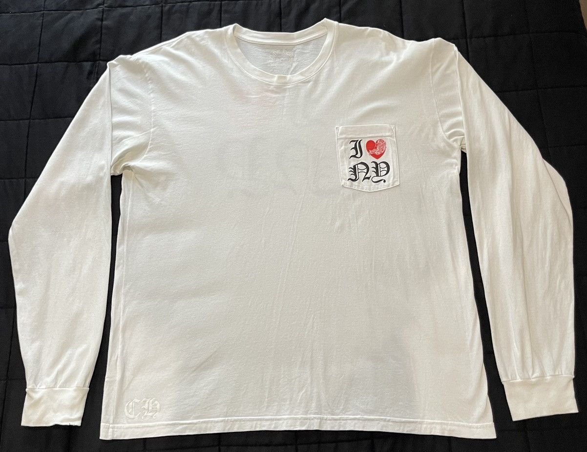 Chrome Hearts Chrome Hearts I Love NY White Long Sleeves Size US XXL / EU 58 / 5 - 2 Thumbnail