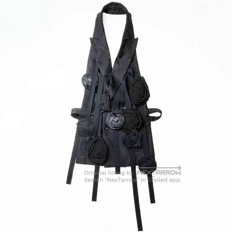 Comme des Garcons Comme des Garcons Black vintage rose design waistcoat Size S / US 4 / IT 40 - 2 Thumbnail