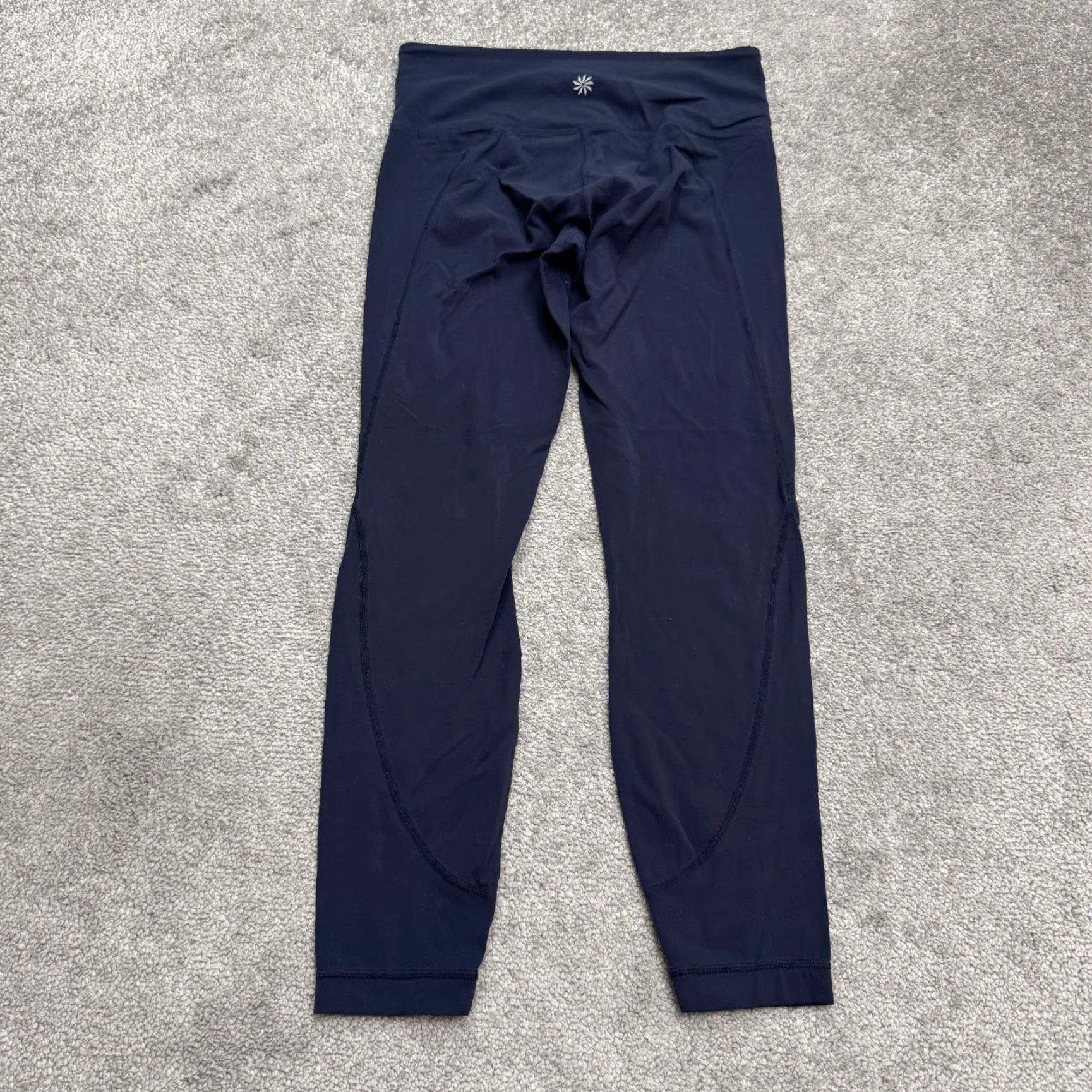 Athleta VINTAGE Athleta Women’s Cropped Leggings S Blue Active Yoga Comfortable Performance Activewear Size 28" / US 6 / IT 42 - 2 Thumbnail