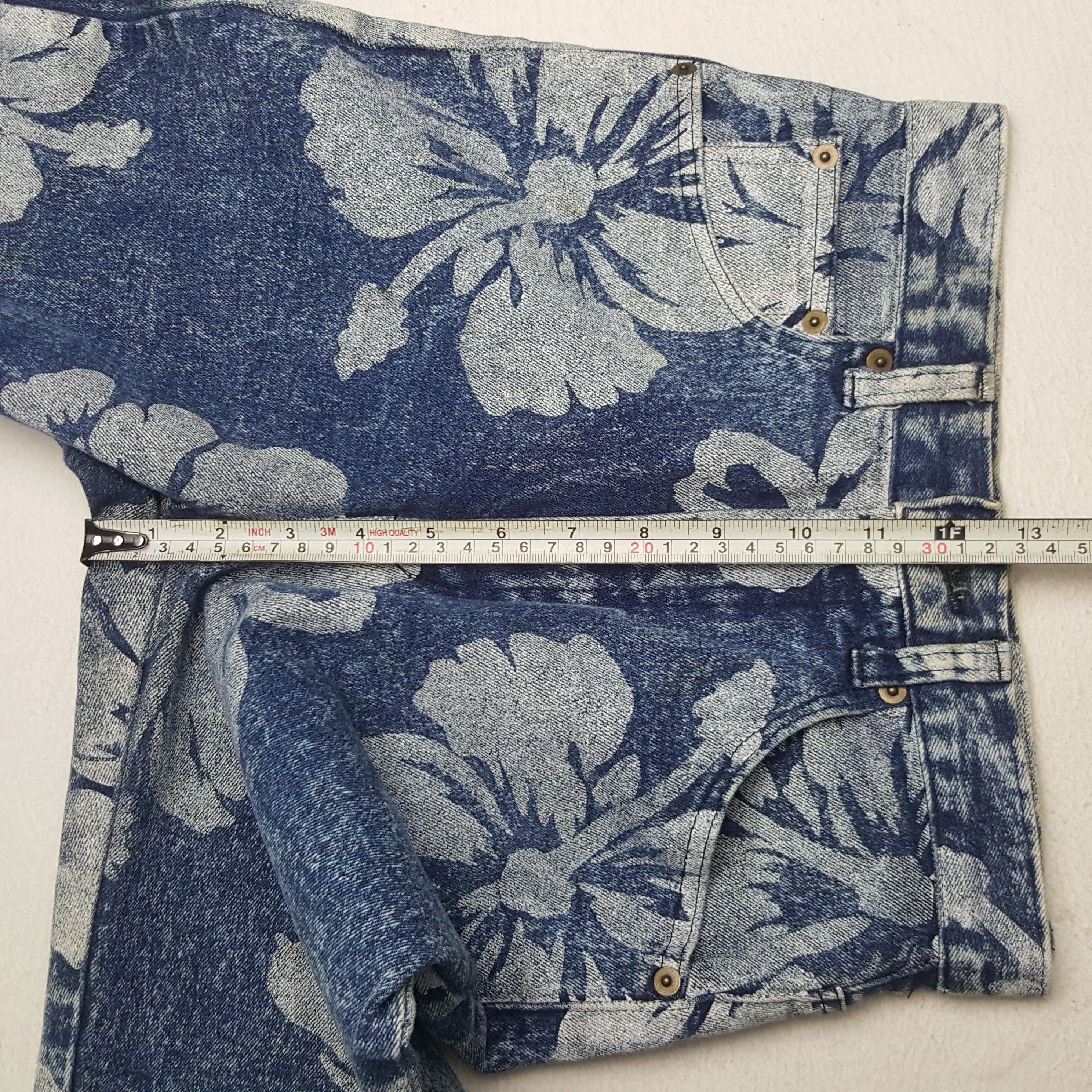 Japanese Brand × Vintage Vintage RYU Sports Fullprinted Denim Jeans Size 23" - 8 Thumbnail