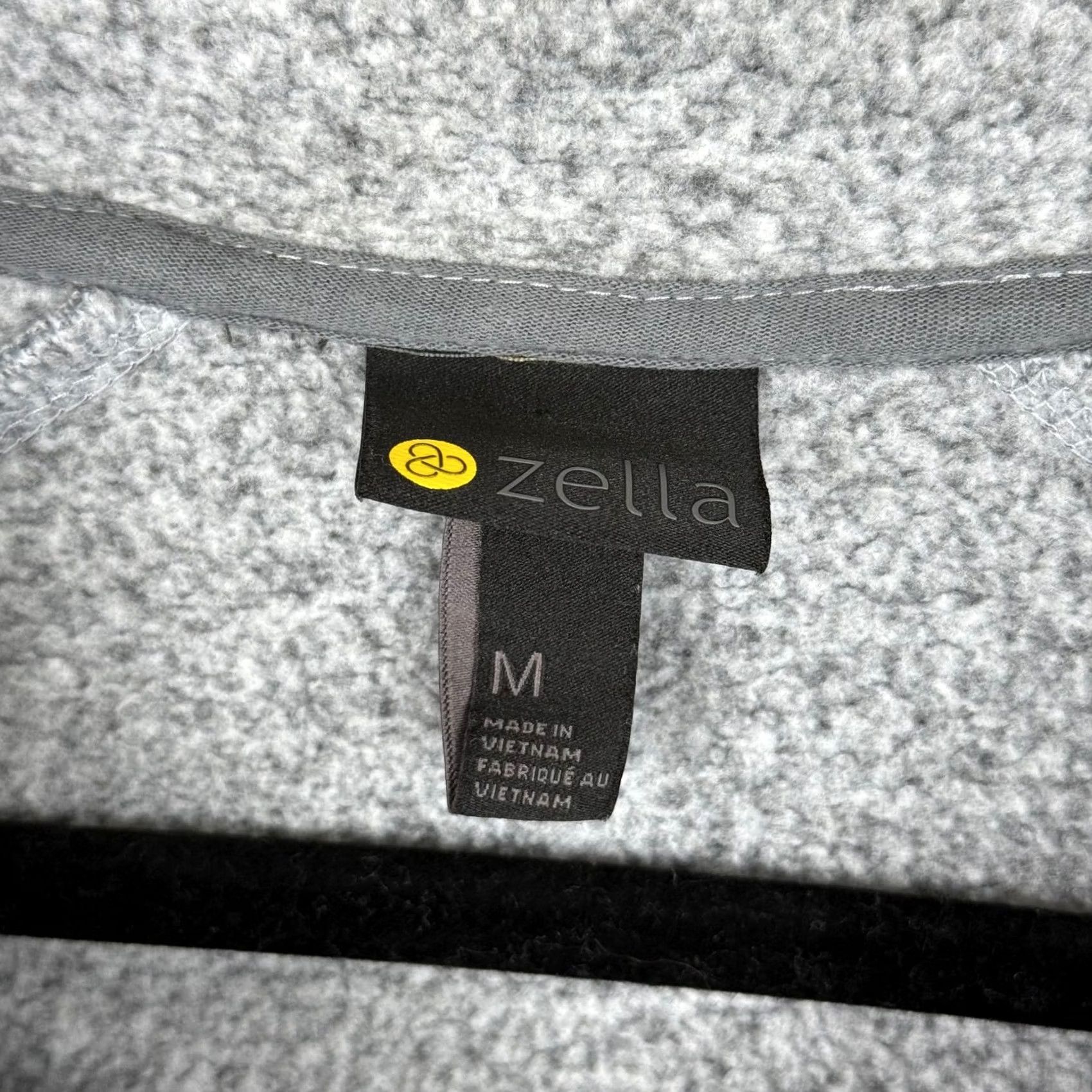 Vintage Zella Pullover Shirt M Women Gray Fleece Lined Quarter Zip Sweatshirt Athleisure Modern 90s? Size M / US 6-8 / IT 42-44 - 3 Thumbnail