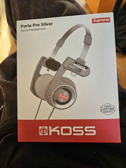 Supreme Supreme®/Koss PortaPro Headphones silver | Grailed
