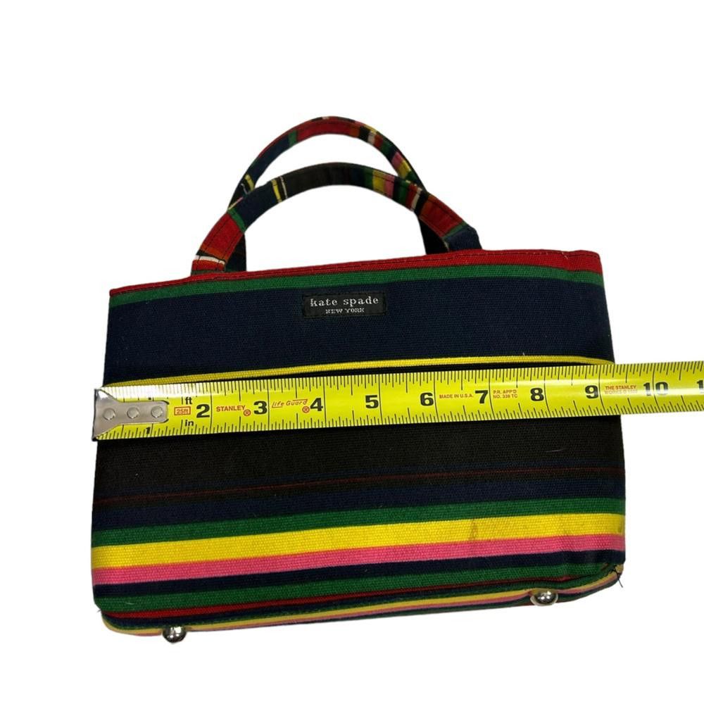 Designer kate spade l Vintage 1980’s Striped Cloth Handbag Size ONE SIZE - 12 Thumbnail