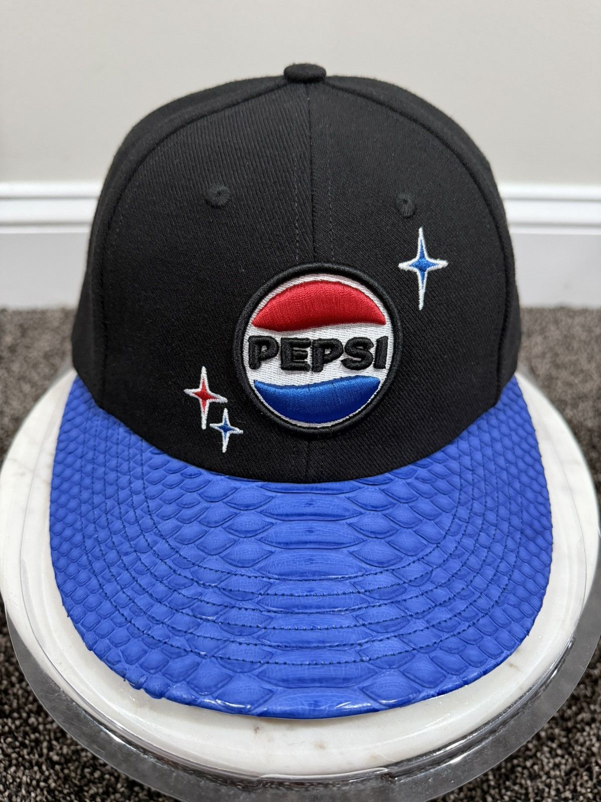 Just Don Just Don x Pepsi x RSVP Gallery Blue Python Black Hat Size ONE SIZE - 2 Thumbnail