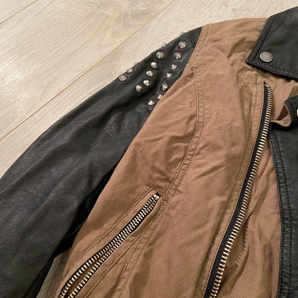 Volcom Volcom Green and Black Leather Jacket Size S / US 4 / IT 40 - 4 Thumbnail