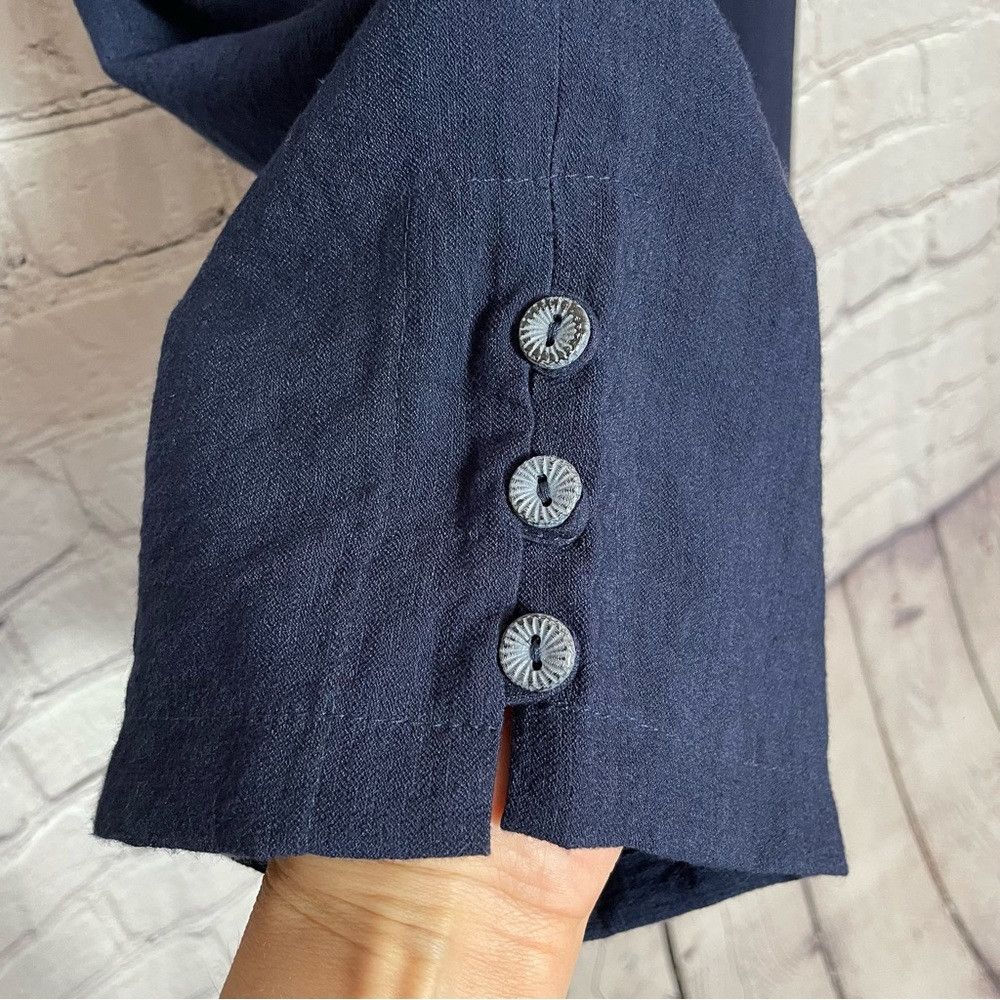 Other Eva Tralala Viscose Blue Crop Pants Made in France Size L Size 34" / US 12 / IT 48 - 2 Thumbnail