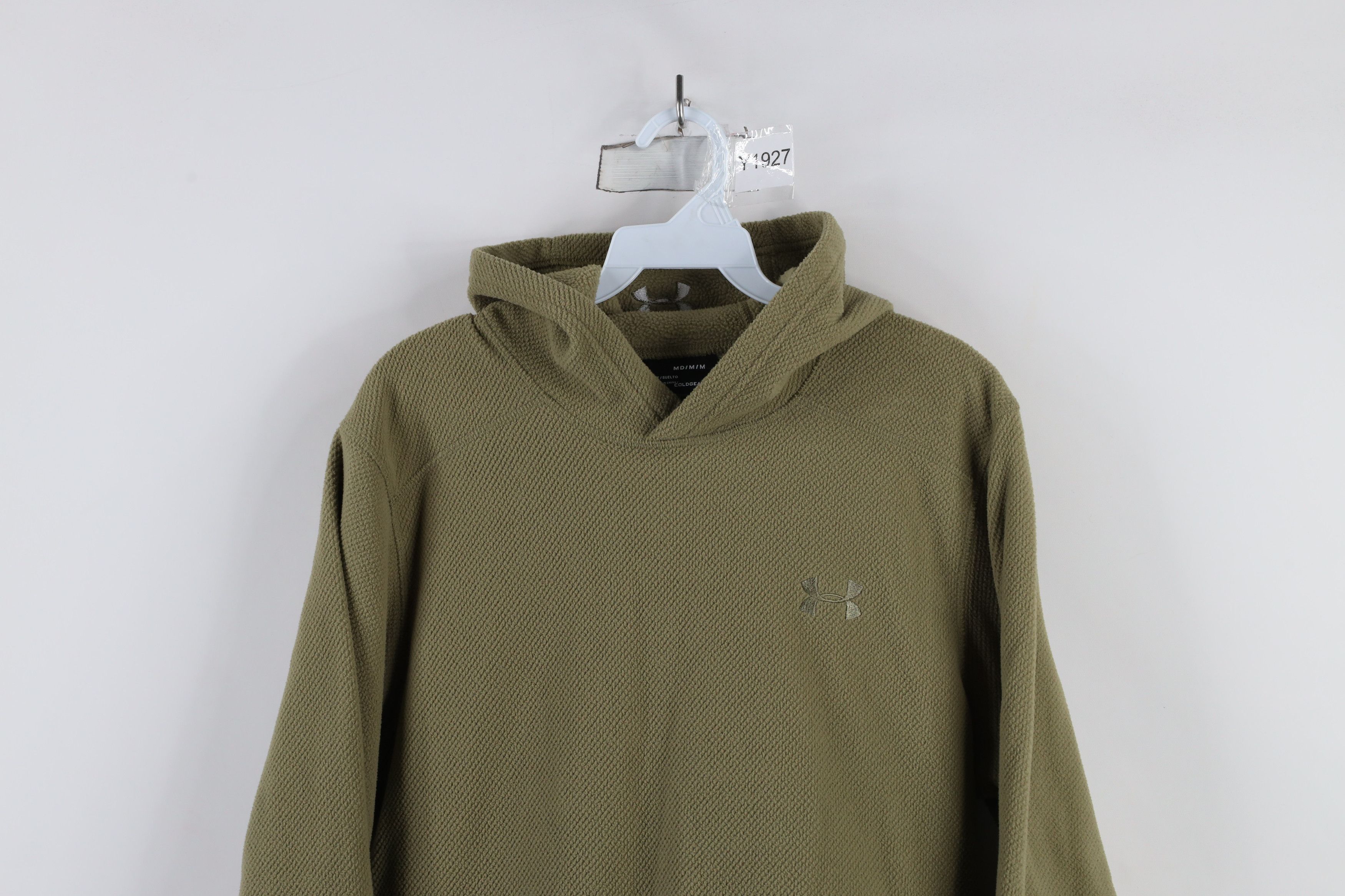 Under Armour × Vintage Under Armour ColdGear Thermal Waffle Fleece Hoodie Green Size US M / EU 48-50 / 2 - 2 Thumbnail