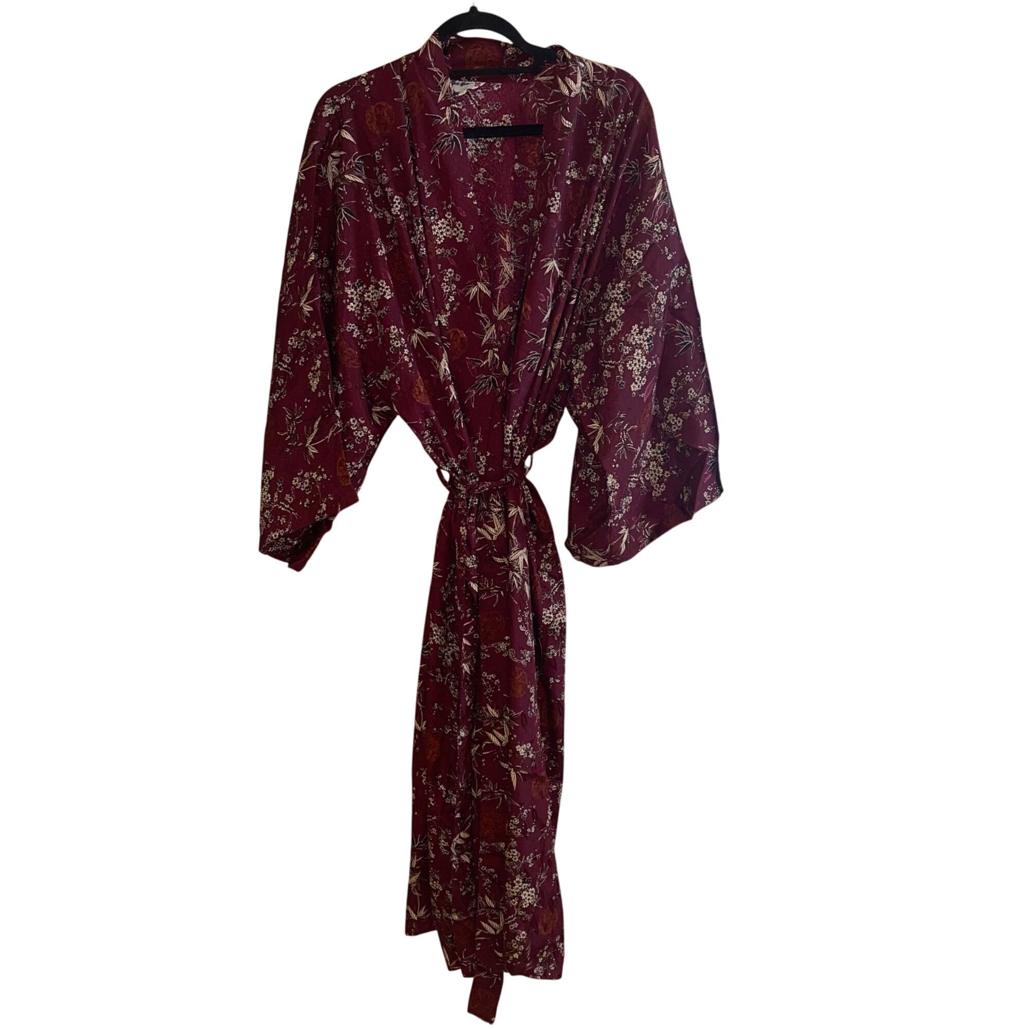 Vintage Yue Hera Vintage Womens Robe Size XL Burgundy Size ONE SIZE - 1 Thumbnail