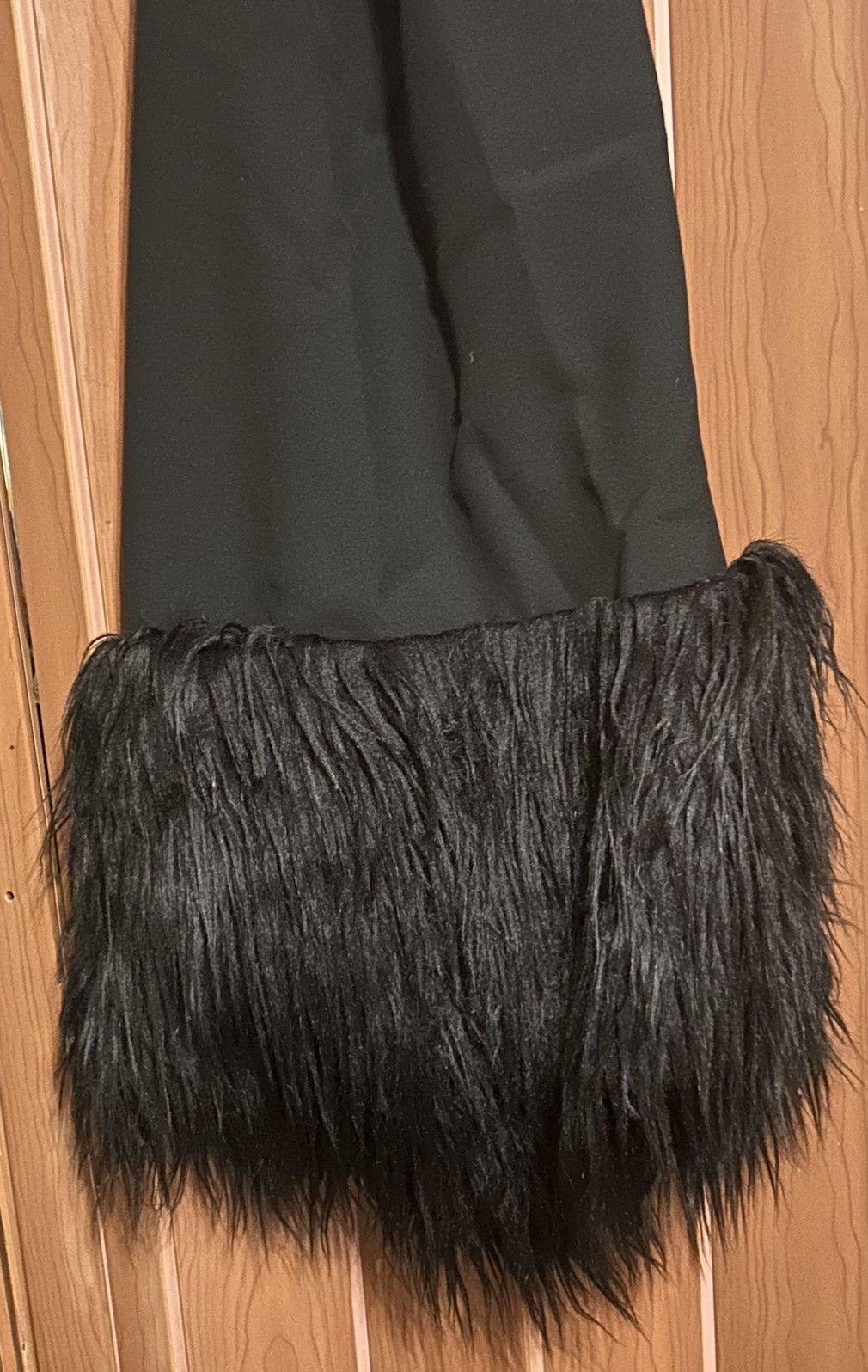 Zara Zara faux fur hem trimmed pocketed halter dress Size L / US 10 / IT 46 - 6 Thumbnail