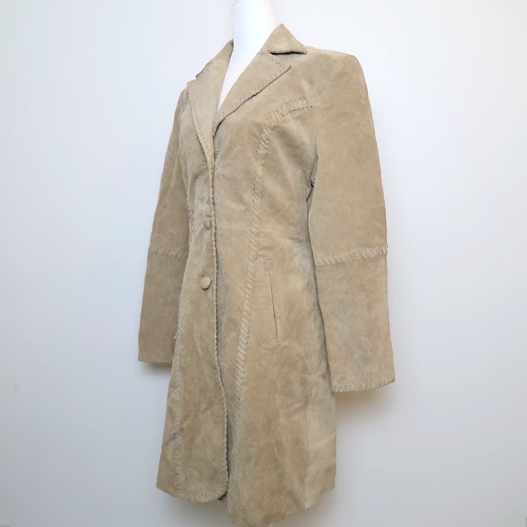 Vintage VINTAGE Me Jane tan suede leather western style jacket coat M Size M / US 6-8 / IT 42-44 - 6 Thumbnail