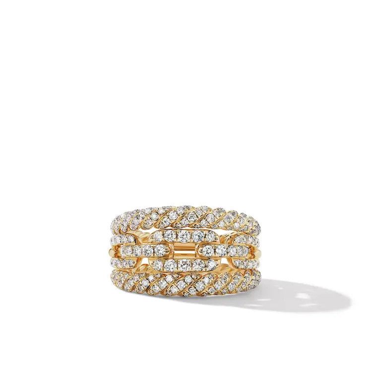 David Yurman o1s1wg111025 R17181D /Size 8 / Stax Three Row Ring in Golden Size ONE SIZE - 3 Thumbnail