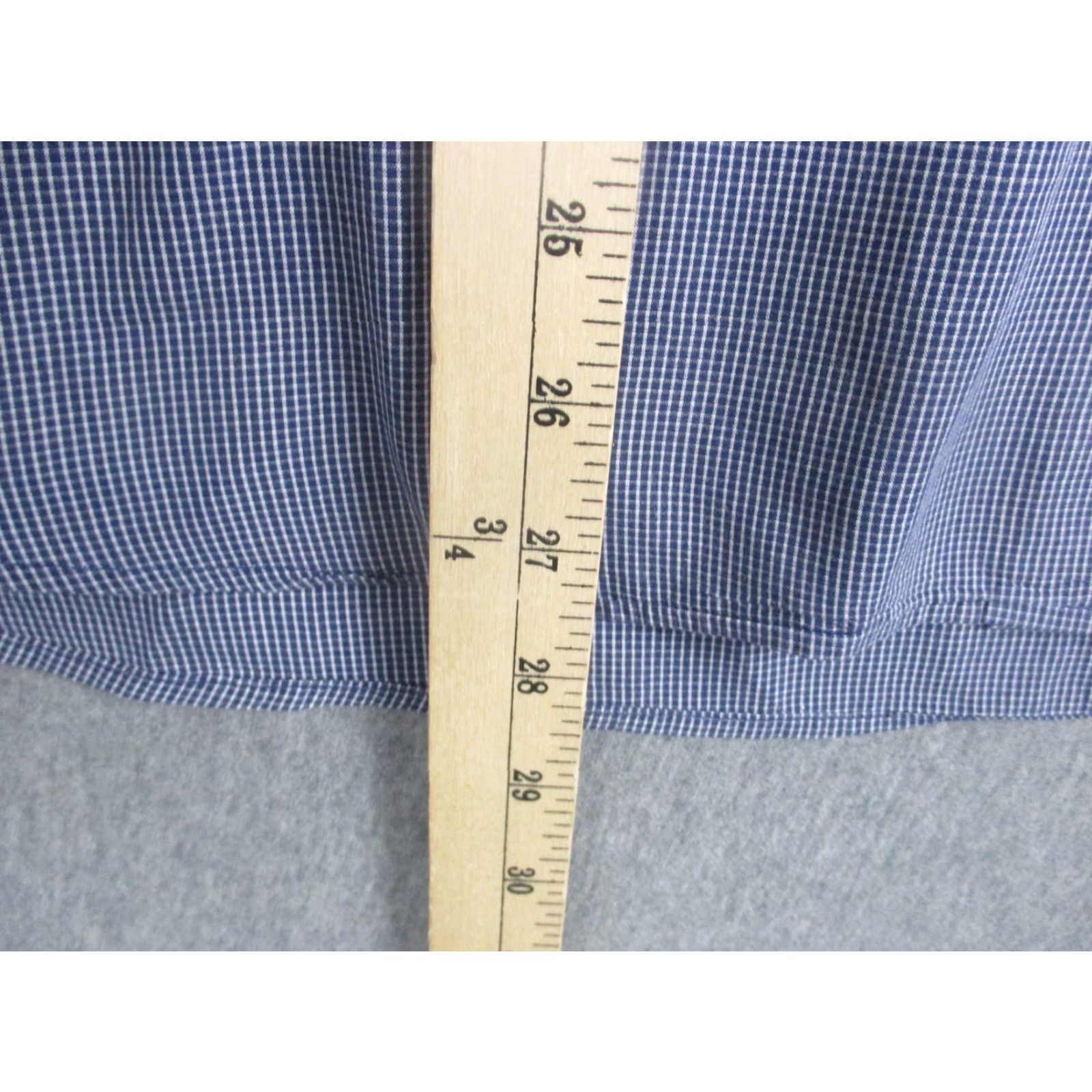 Brooks Brothers VINTAGE Brooks Brothers Shirt Mens L Blue Gingham Cotton Hong Kong Dress Shirt Size US L / EU 52-54 / 3 - 5 Thumbnail