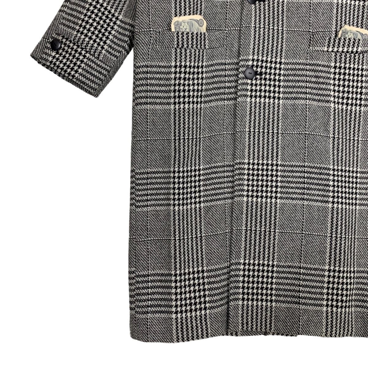 Benetton Vintage Benetton Checkered Wool Long Coat Size 46 Size US M / EU 48-50 / 2 - 7 Thumbnail